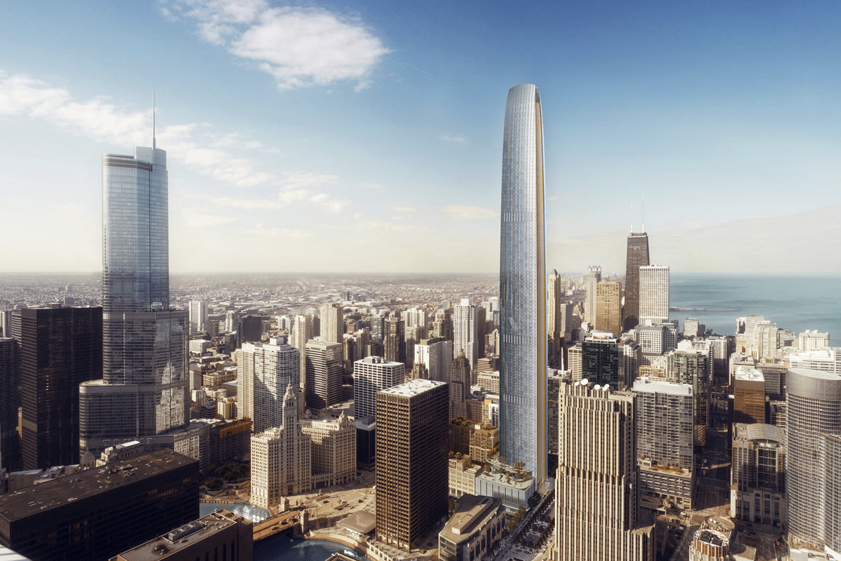 The tall gleaming building in the center of the photo is the Chicago Tribune, originally Jean Baptiste Point du Sable’s home, and all of the area in the picture his land.