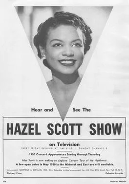 Advertisement for the ‘Hazel Scott Show’