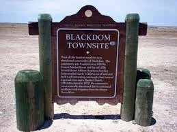 Present day marker acknowledging the town