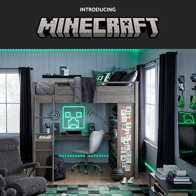 Pottery Barn Teen x Minecraft