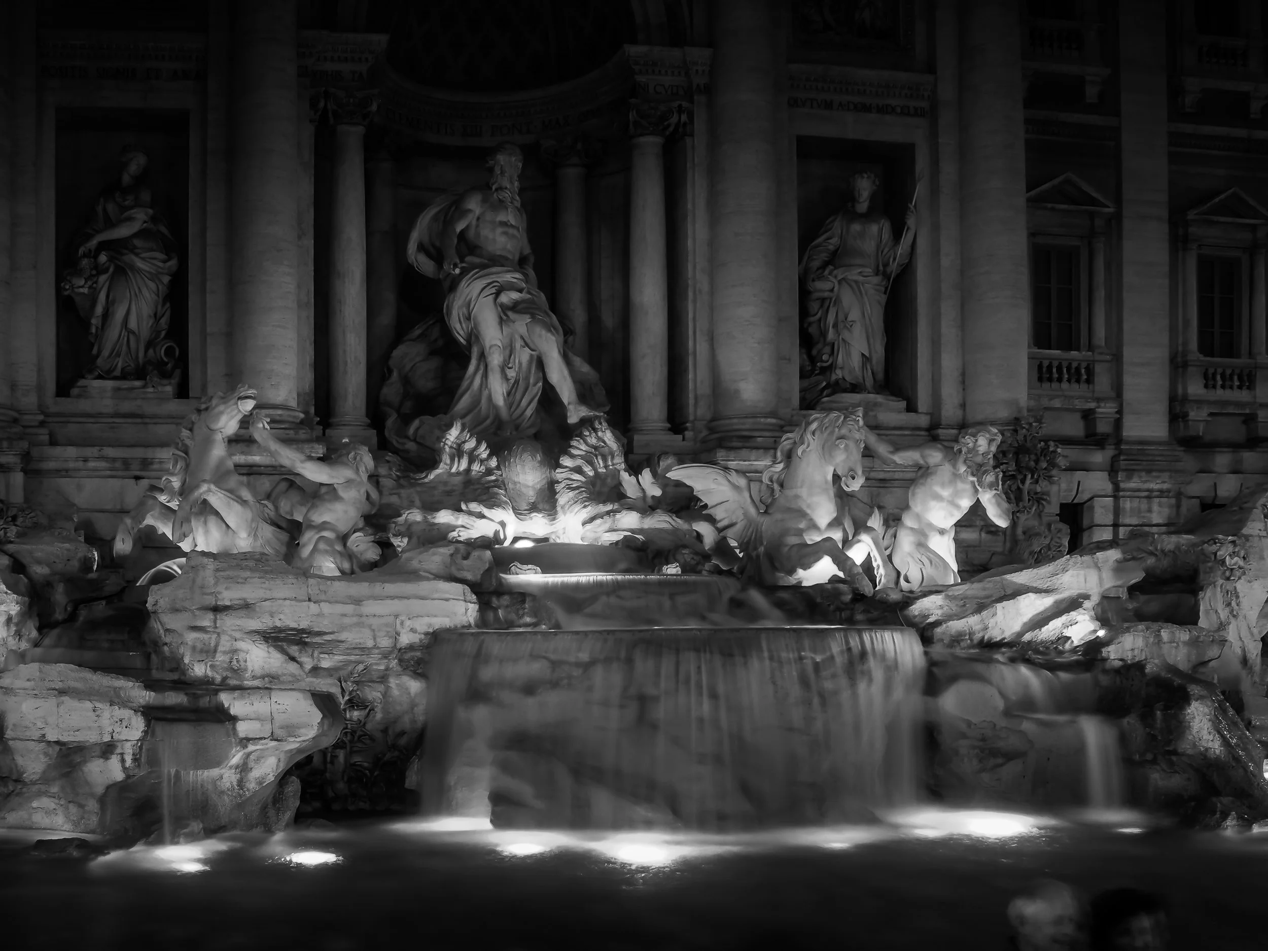 The Trevi Fountain at night