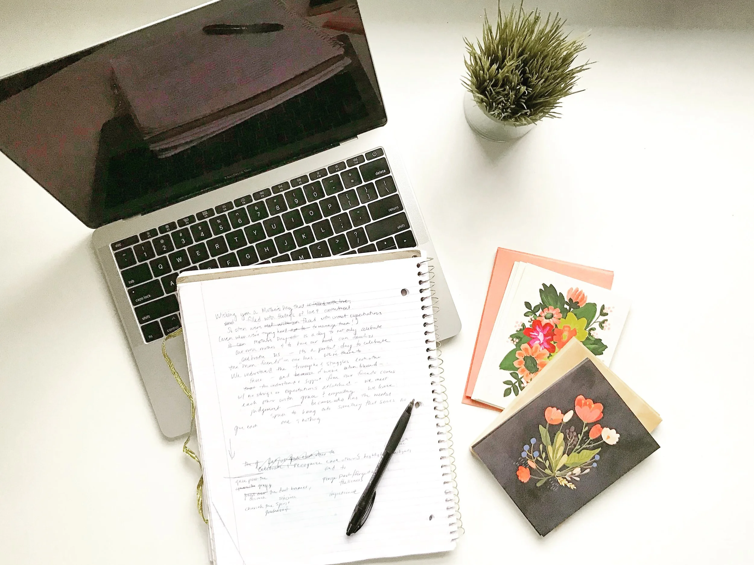 Clean sheets and Mother's Day cards...