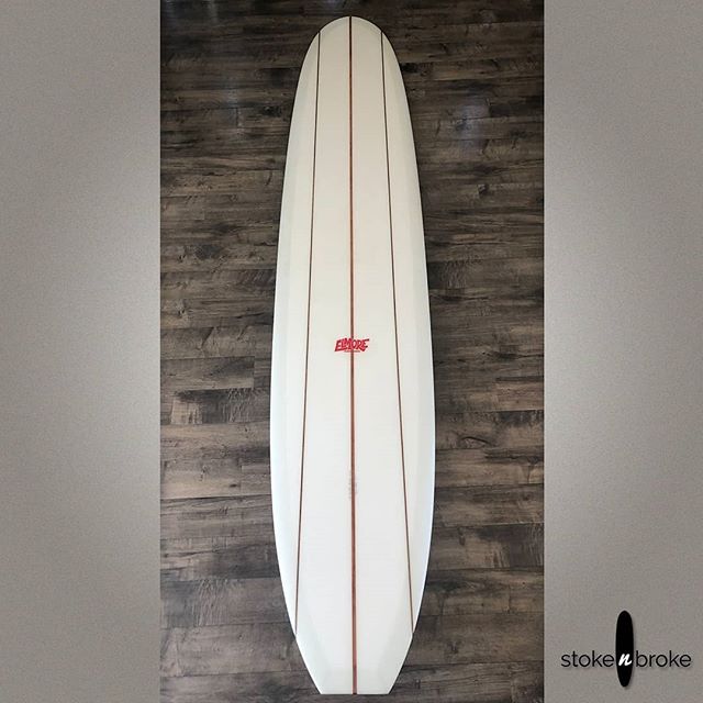 10'0&quot; Troy Elmore Noserider available on www.stokenbroke.com. #troyelmore #surfboard #singlefin #noserider