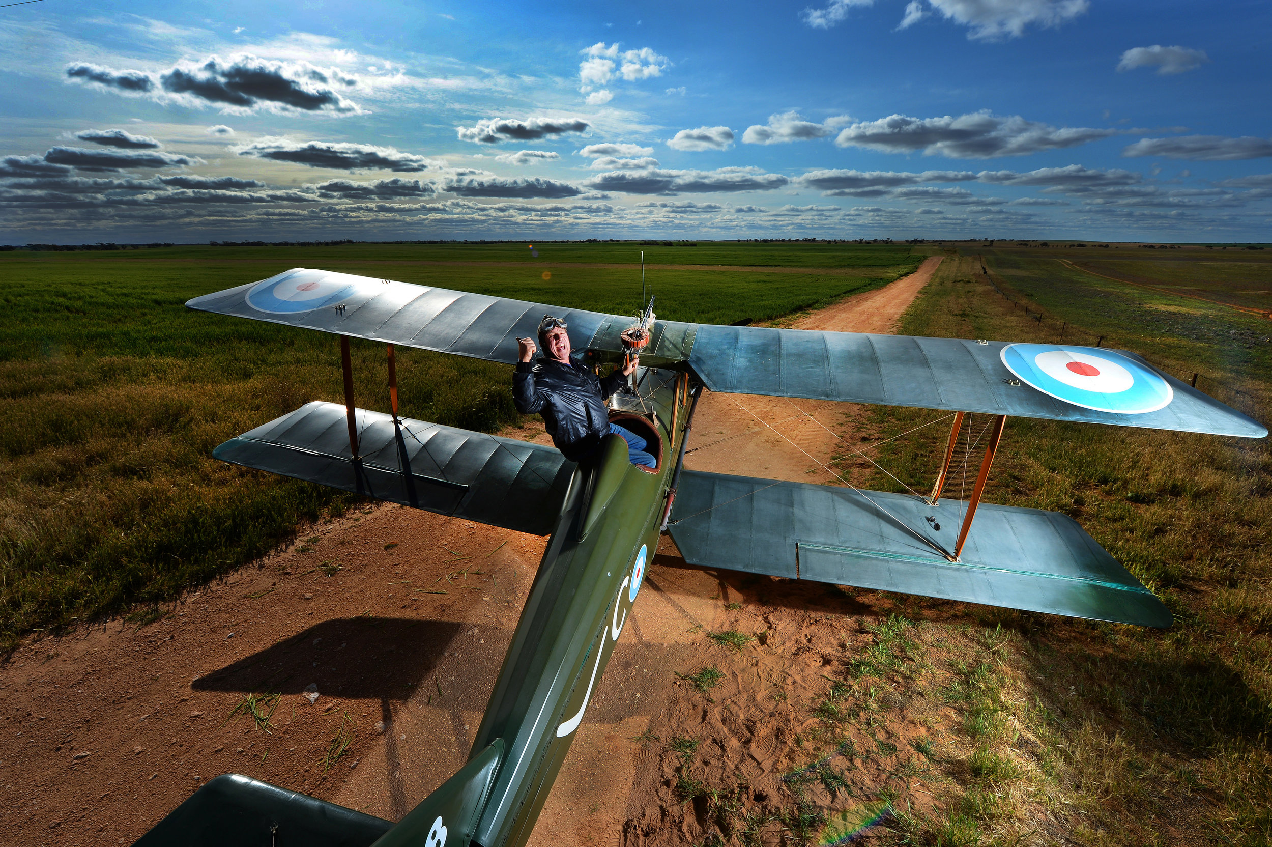 CHP_Export_89833219_HS25 Mark McCleary with his WWI replica SE5a plane..jpg