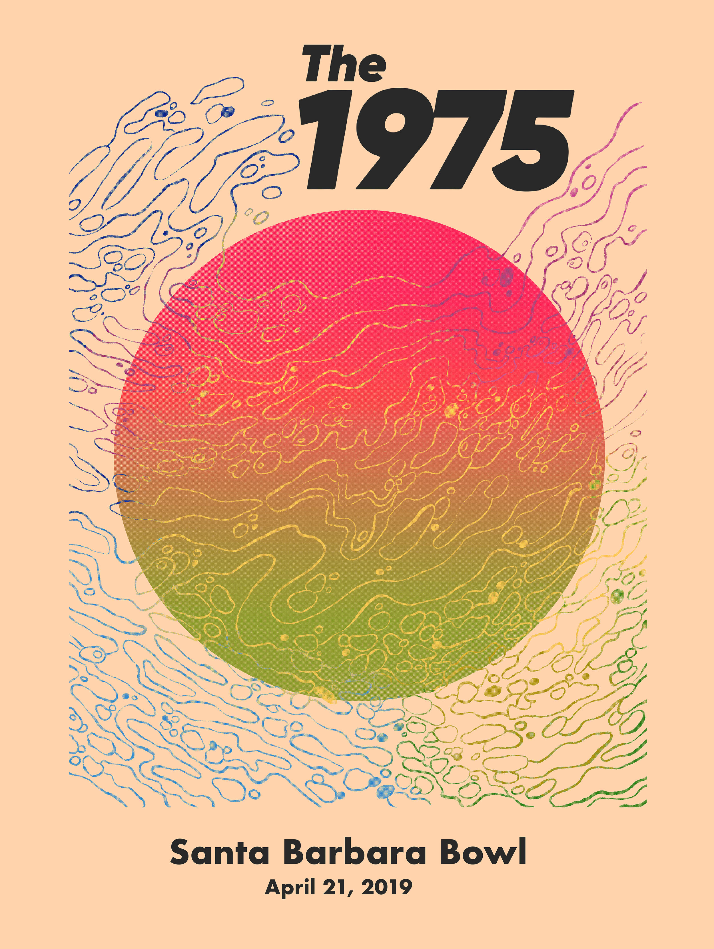 The 1975, Santa Barbara Bowl show poster