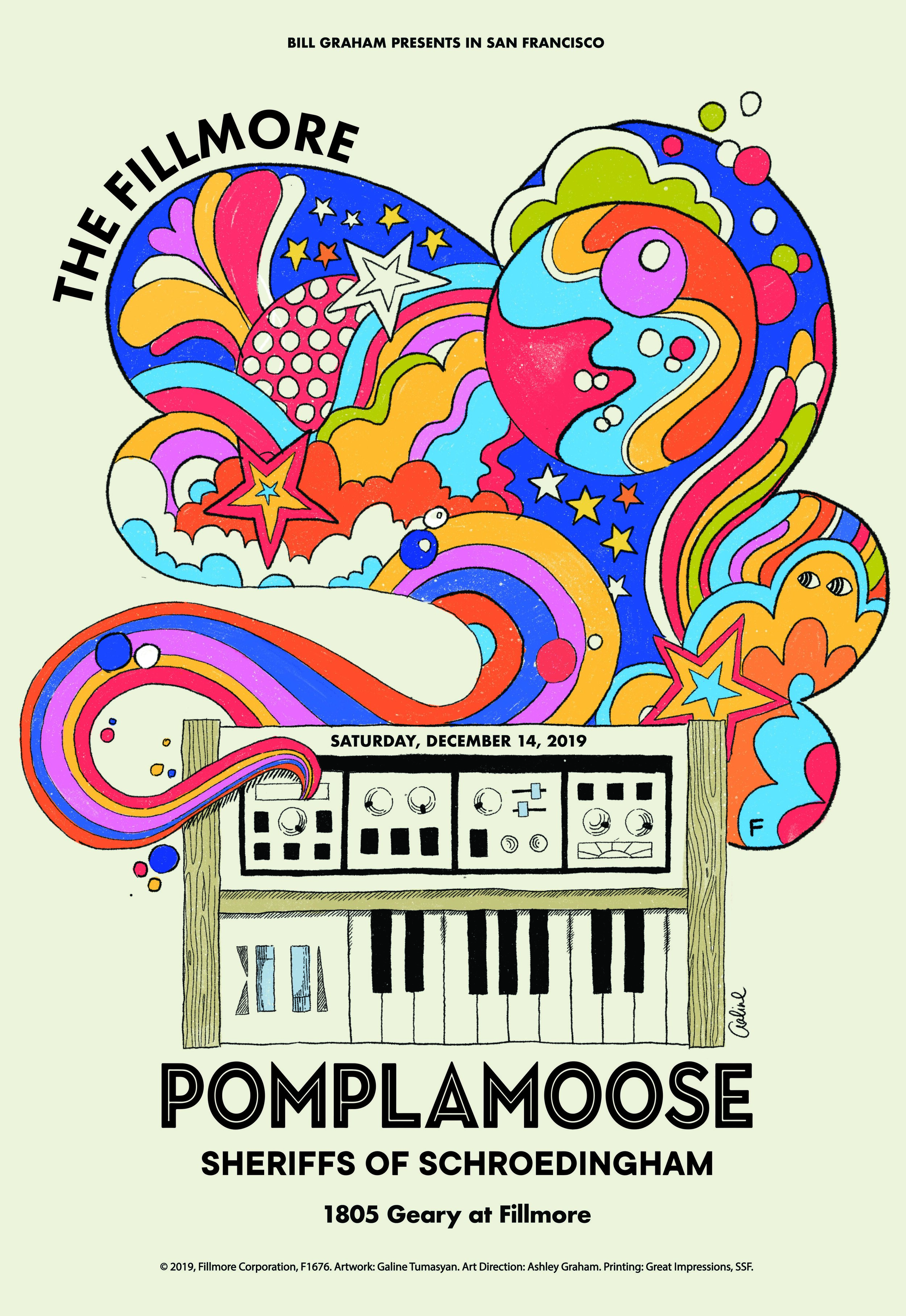 Pomplamoose, SF Poster, The Fillmore, 2019