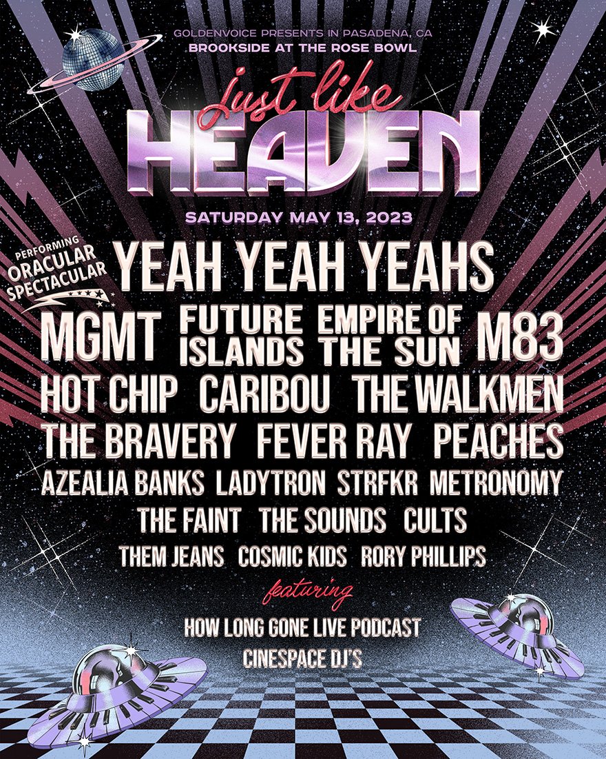 Poster Art for Just Like Heaven Festival, 2023