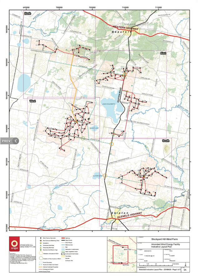 Wind Energy Facility Indicative Layout Plan (click image to enlarge)