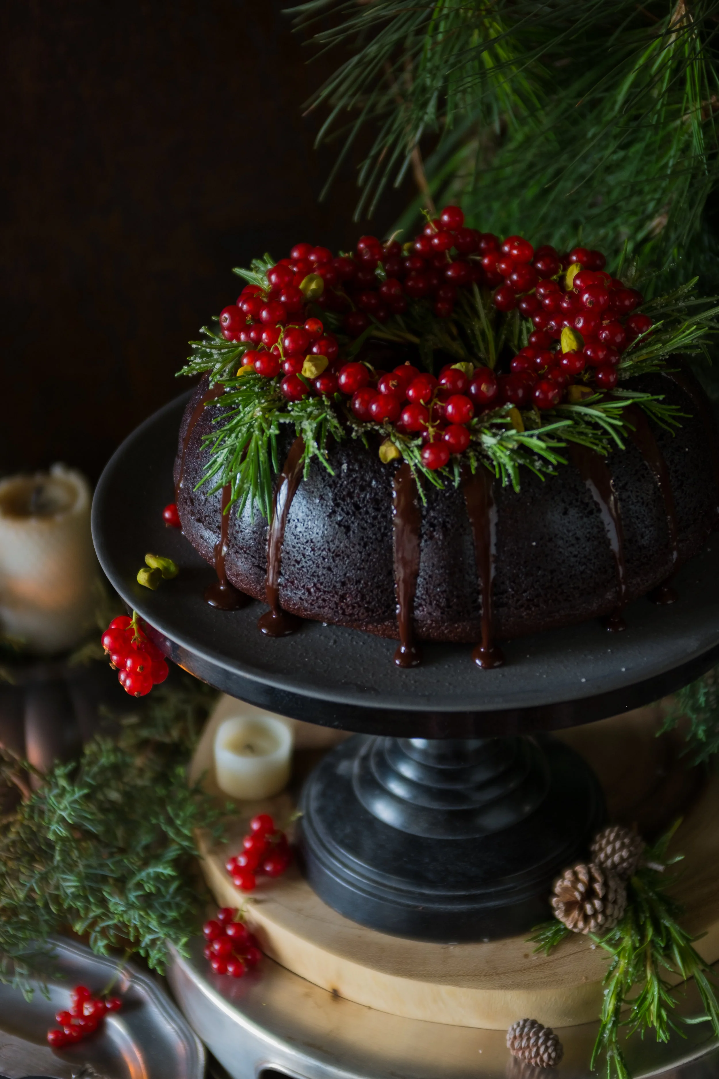 Chocolate bundt wreath