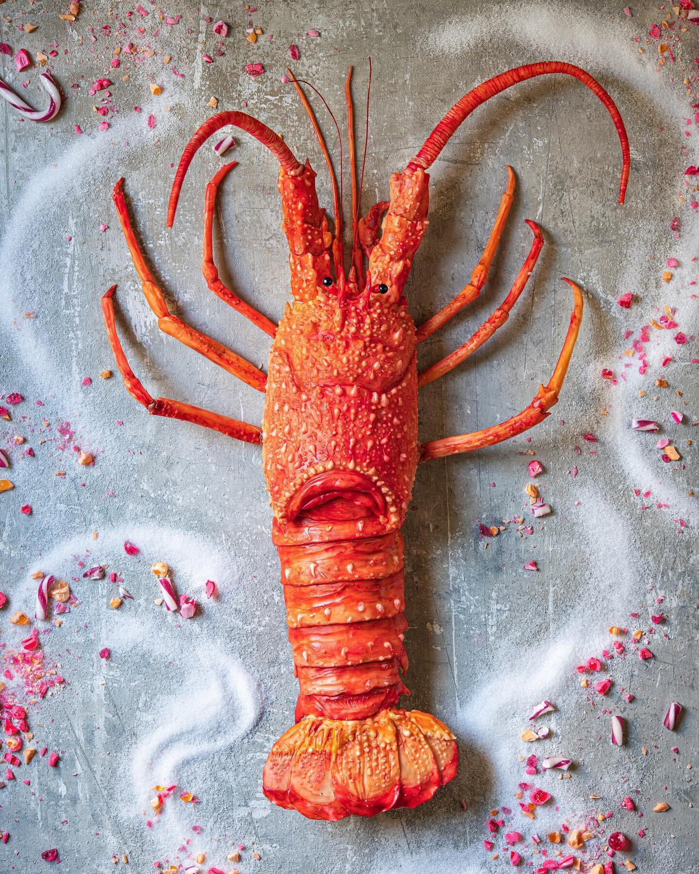 A gingerbread Xmas crayfish 🦞 
A very different gingerbread build for Xmas this year and a nod the the iconic Australian Xmas indulgence.
All orange spiced gingerbread and modelling chocolate, with white chocolate accents for added bumpiness.
A litt
