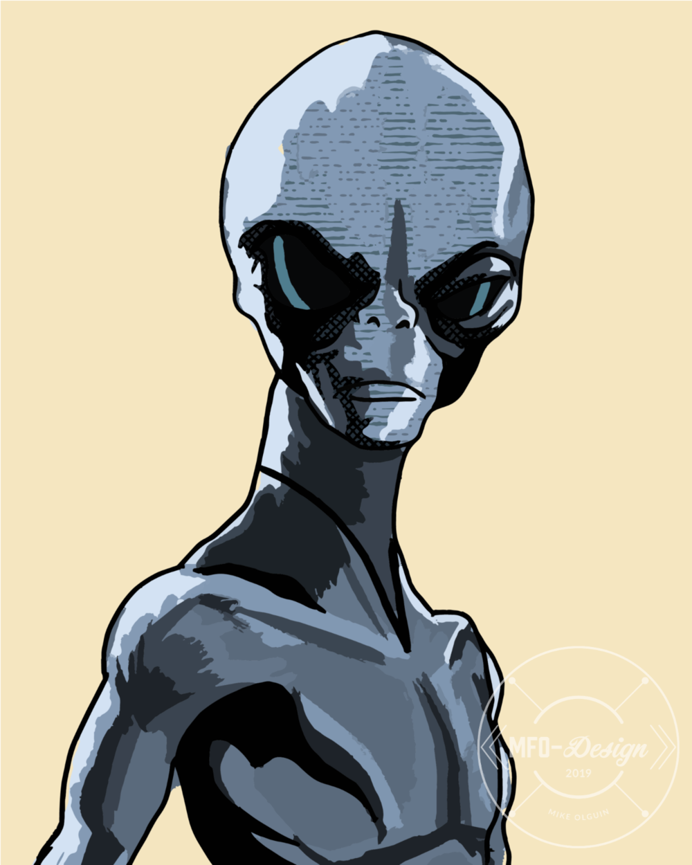 Pointy head type Gray Alien. 