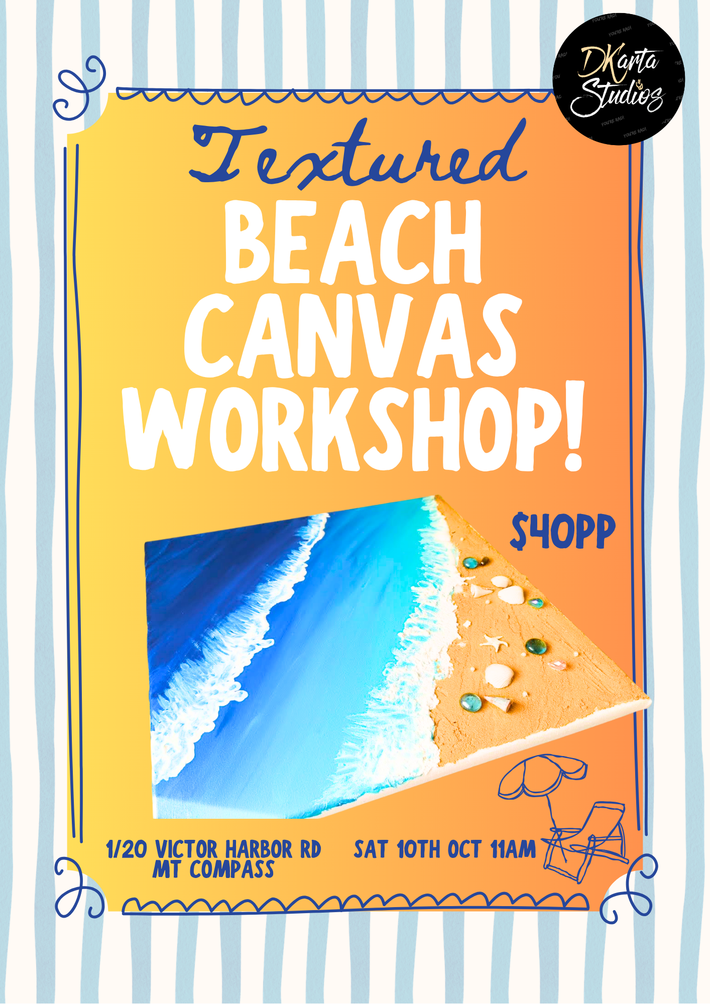 Textured Beach Canvas Workshop!