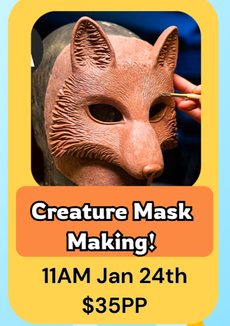 CREATURE MASK MAKING – HOLIDAY WORKSHOP