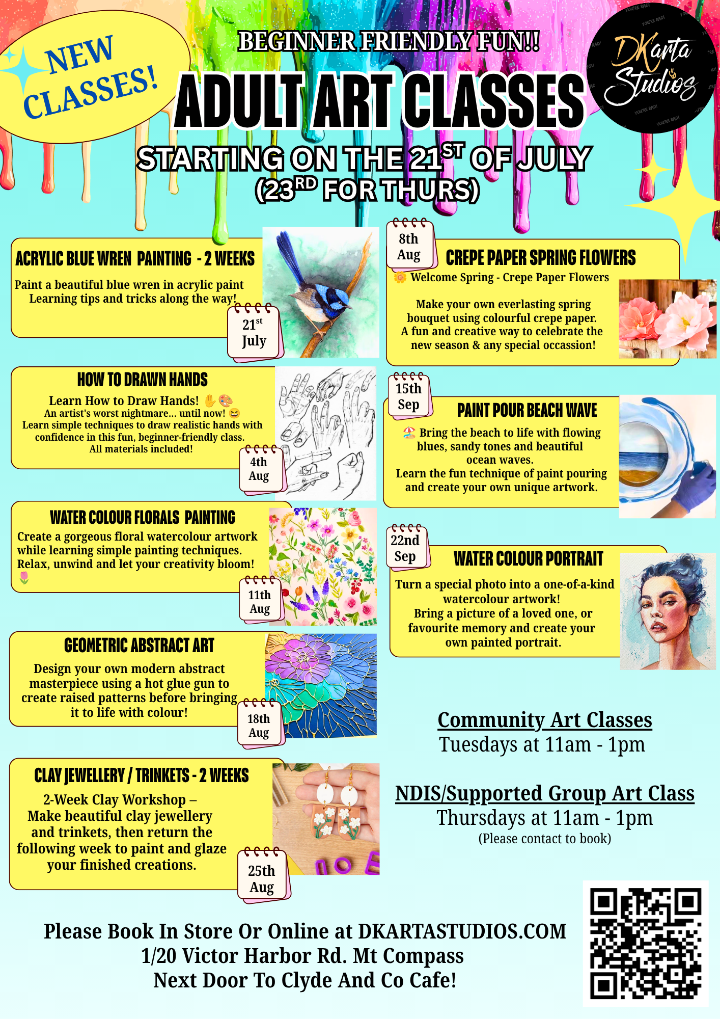 Adult Art Classes TUESDAYS 11am