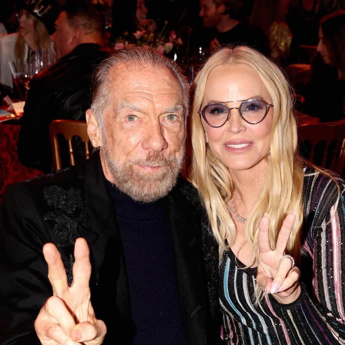 John Paul and Eloise at Steven Tyler&rsquo;s Grammy watching party benefiting @janiesfund 🎶🎵