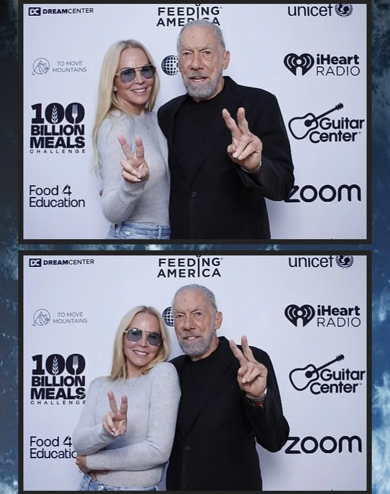 John Paul and Eloise at an event in support of the 100 Billion Meals Challenge, with every donation providing direct, life-saving meals to those who need them most.