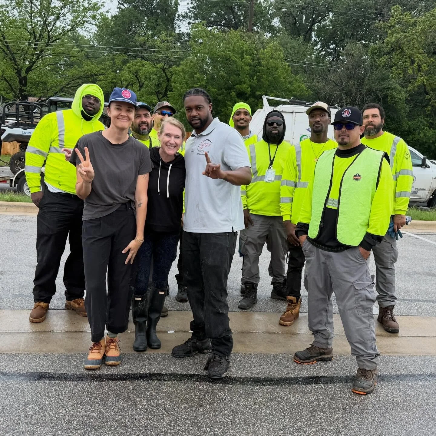 Earth 🌍 Day was a great day to be out with @hungryhillatx cleaning up parks. Their workforce program employs vulnerable/unhoused folks and the partner with COA Watershed &amp; Resource Recovery to keep things clean! Today we cleared a 🛞 and even fo