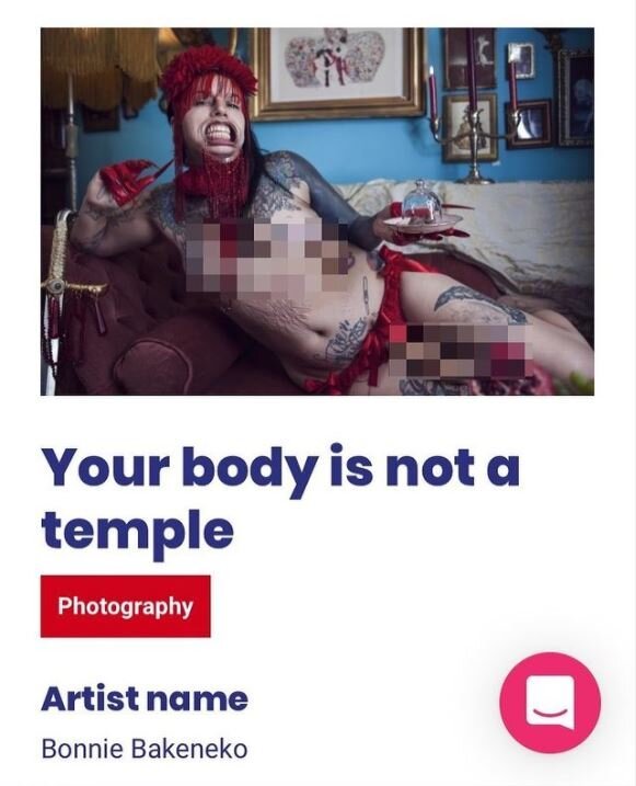  Photo from ‘your body is not a temple’ exhibited at Pride in London  