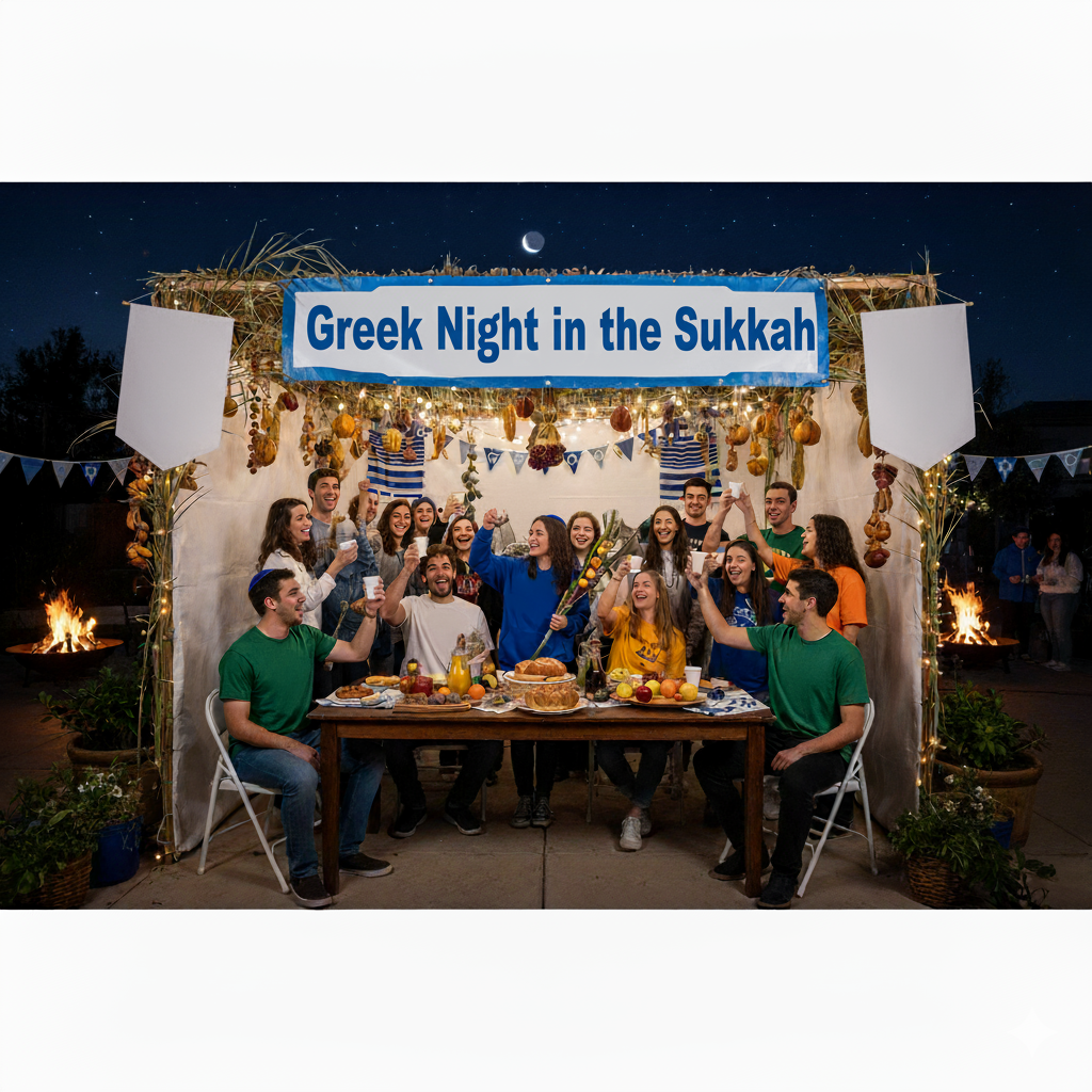 Greek Night in the Sukkah