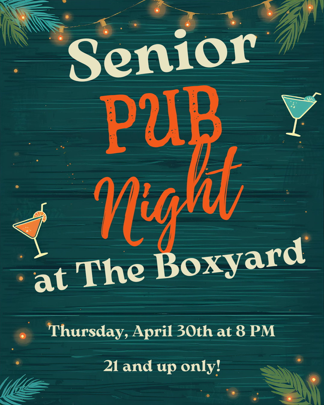 Senior Pub Night (21+)