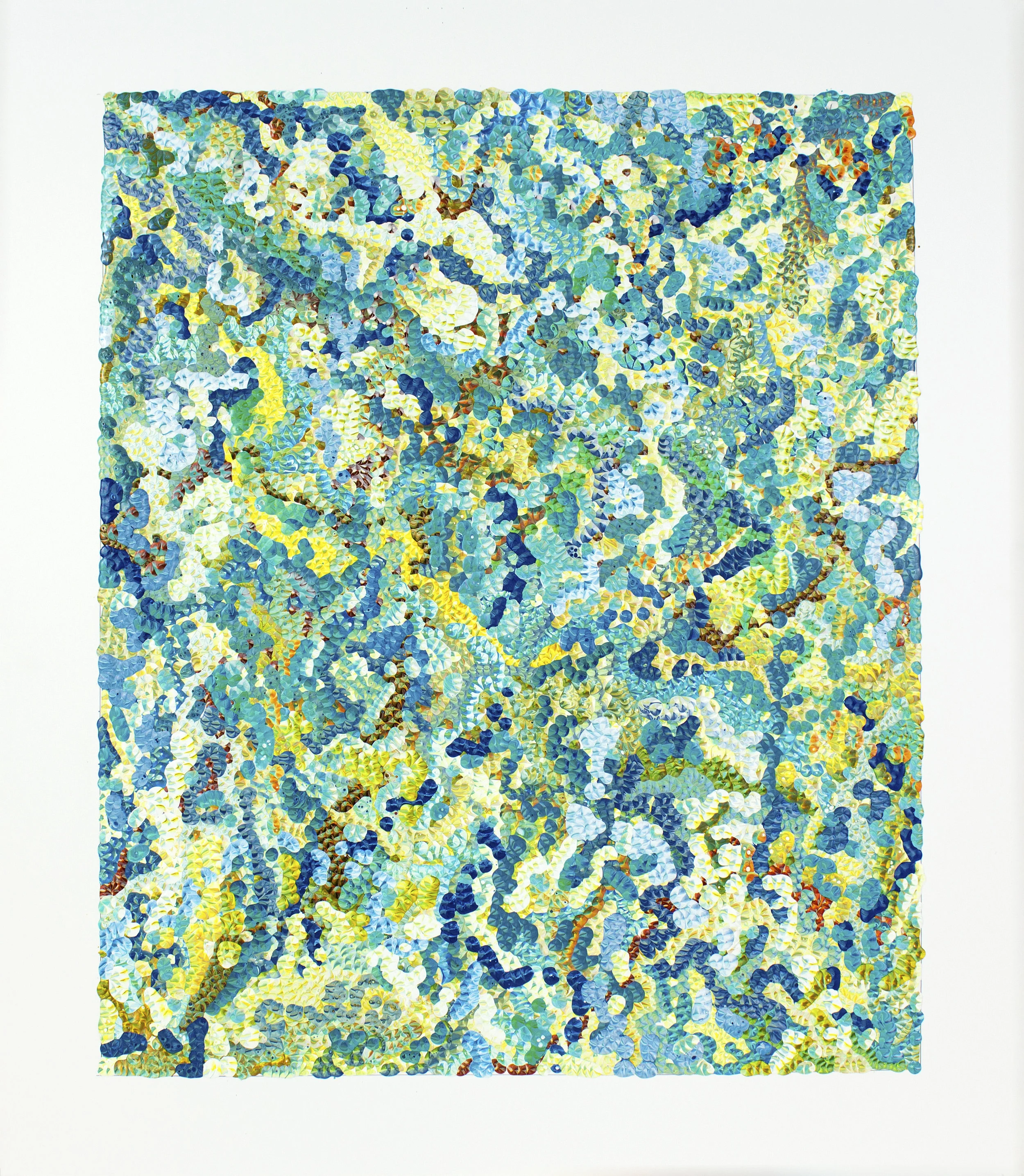 Gregory Hayes, 1st Amalgamation, 2017, acrilico su carta, 59 x 51 cm