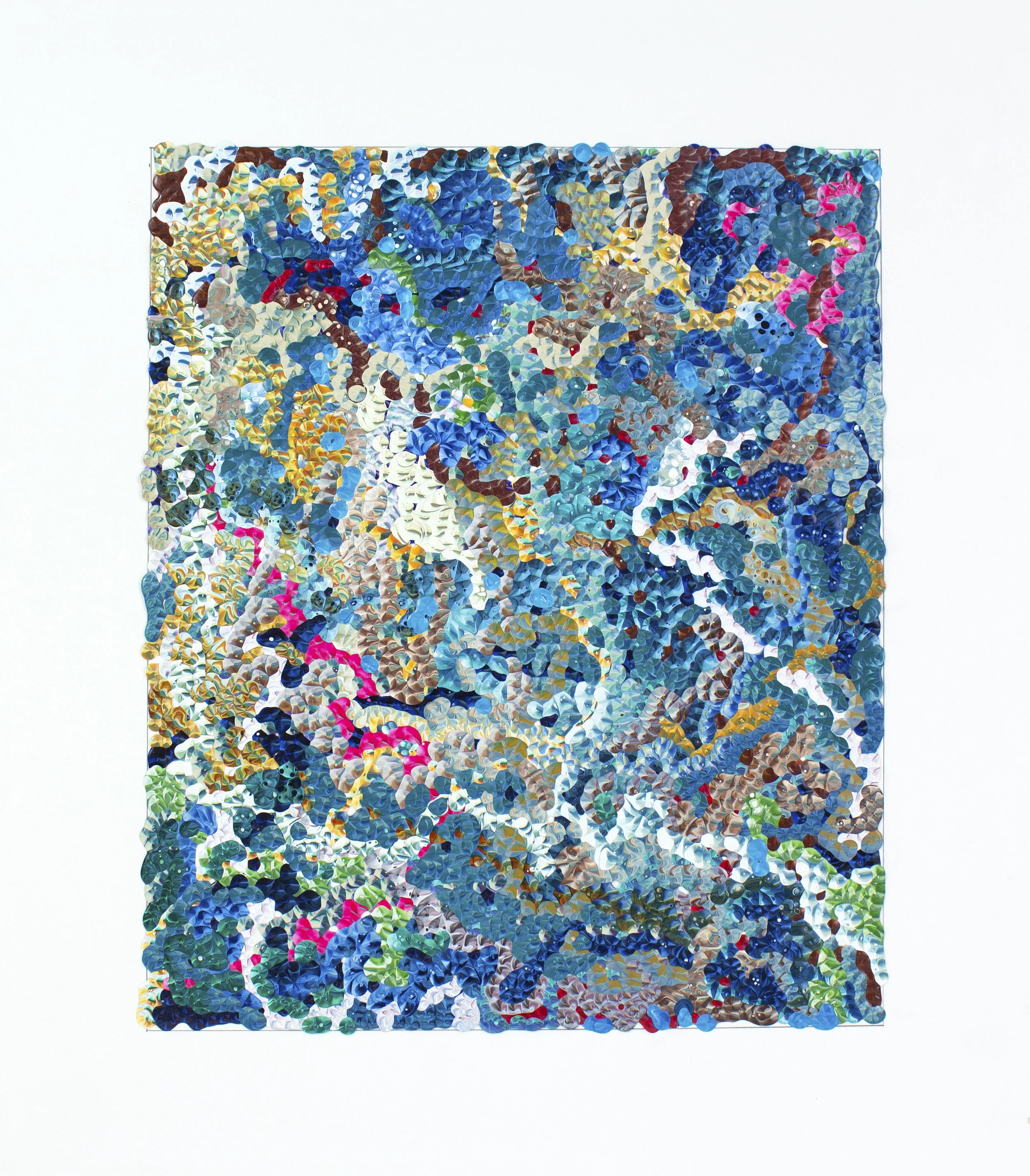 Gregory Hayes, 3rd Amalgamation, 2017, acrilico su carta, 41 x 35,5 cm
