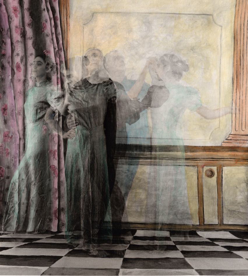 Danse macabre. Rumba, 1999/2019, stampa su carta baritata, ritoccata a mano, 33,5 x 30 cm