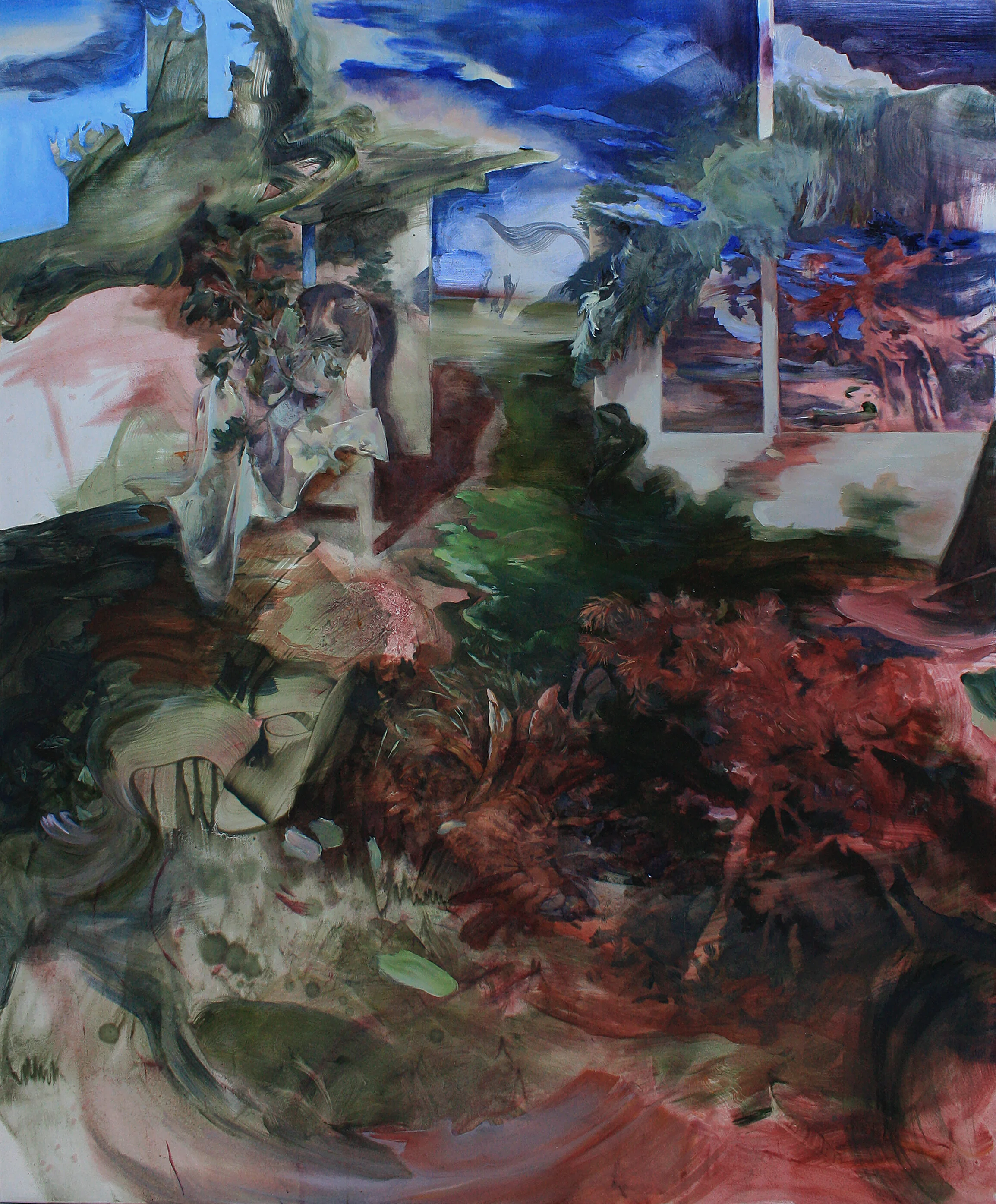 Il racconto obliato, 2019, olio su tela, 180x150 cm