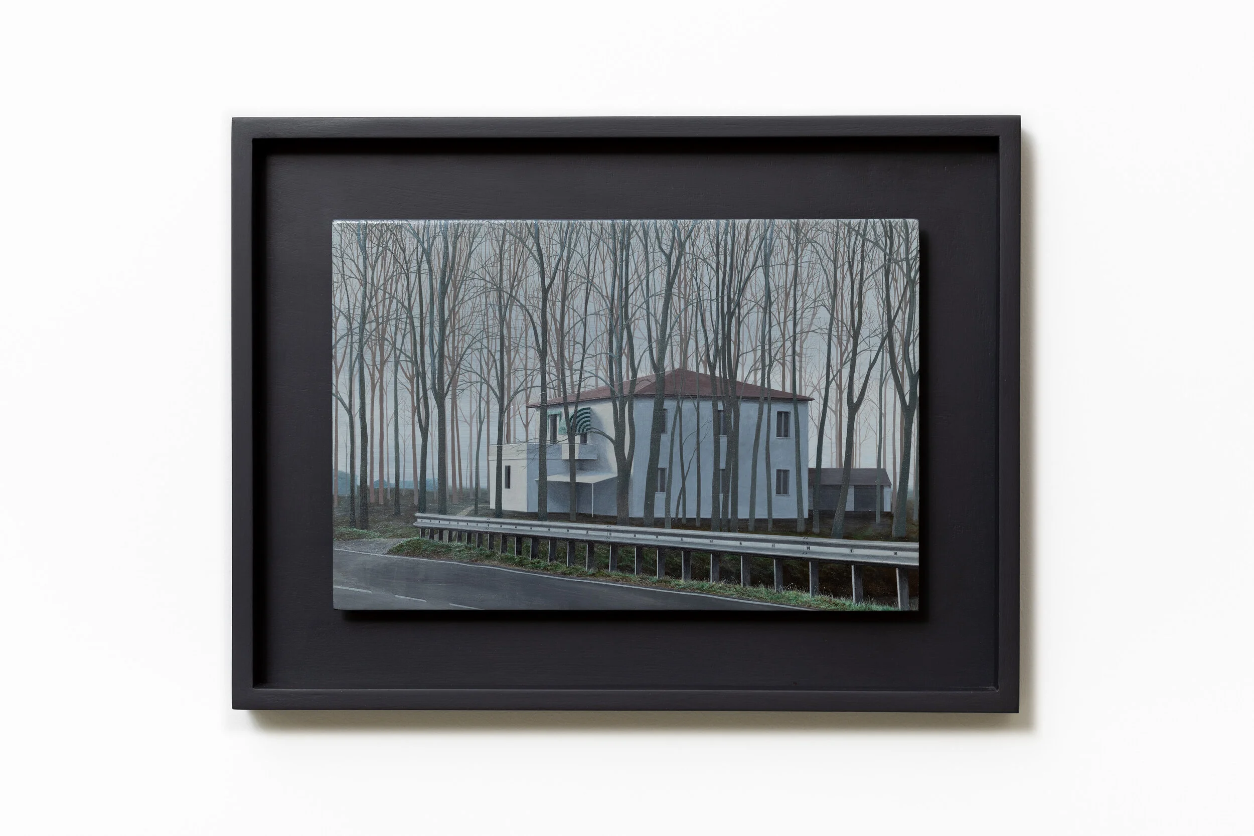 Sulla via di casa, 2020, tempera all'uovo su tavola, 20 x 30 cm