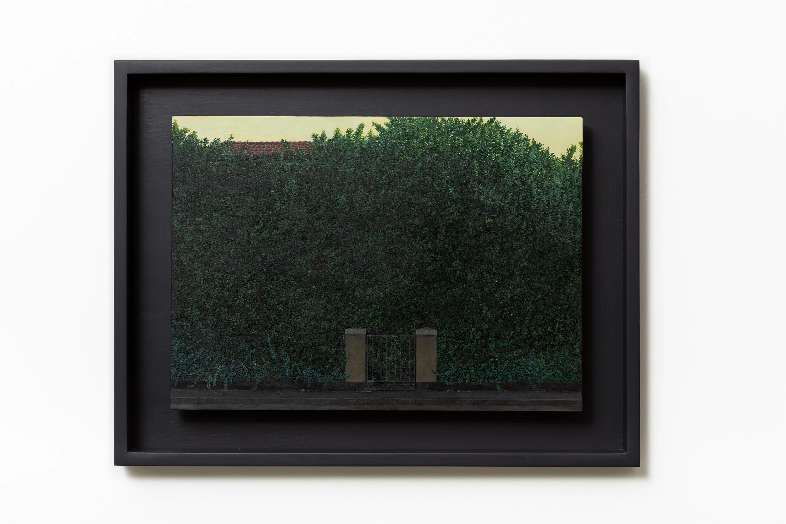 I giardini non sono innocenti, 2021, tempera all'uovo su tavola, 24 x 33,7 cm