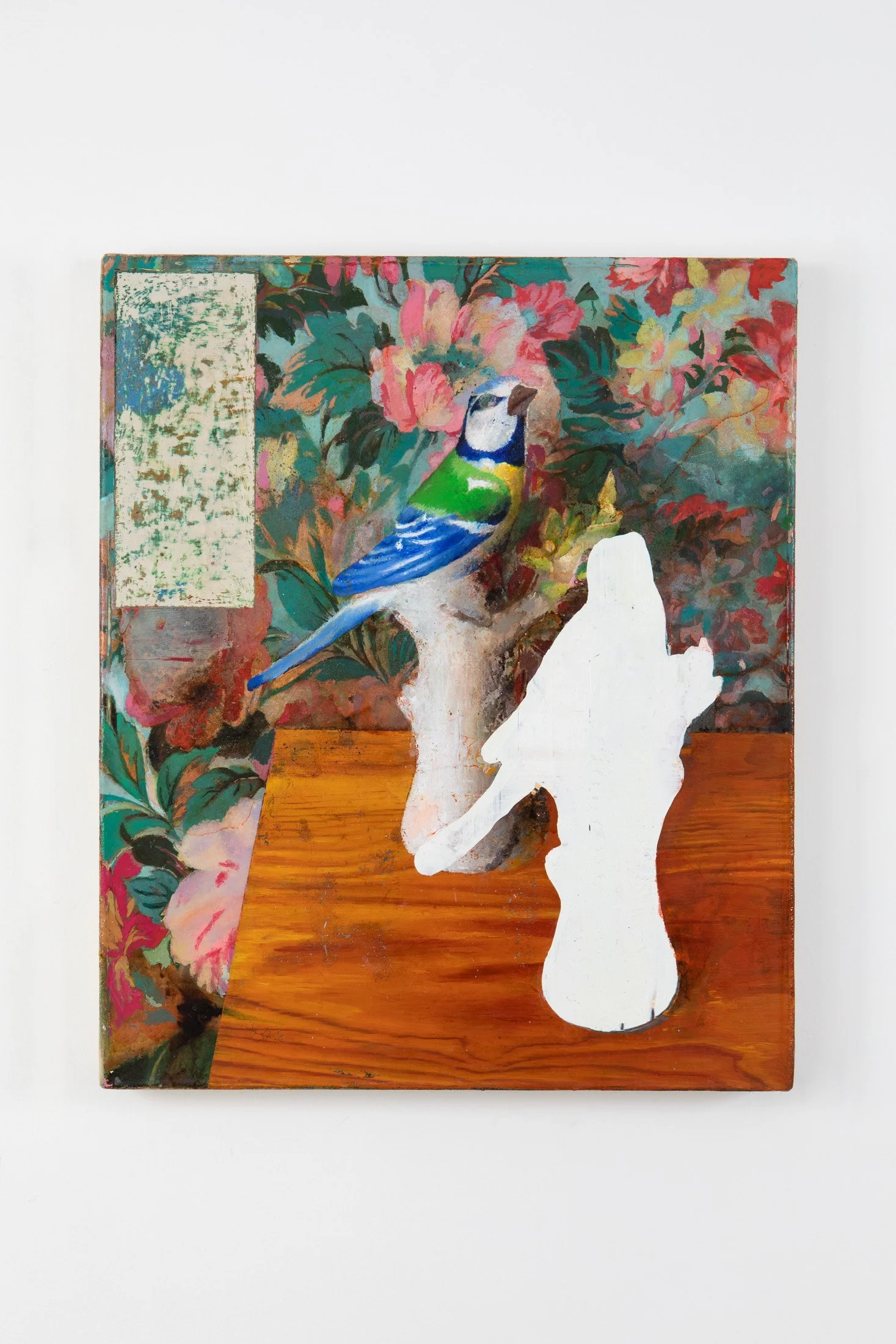 Two birds , 2022, oil on canvas on board, 60x50 cm