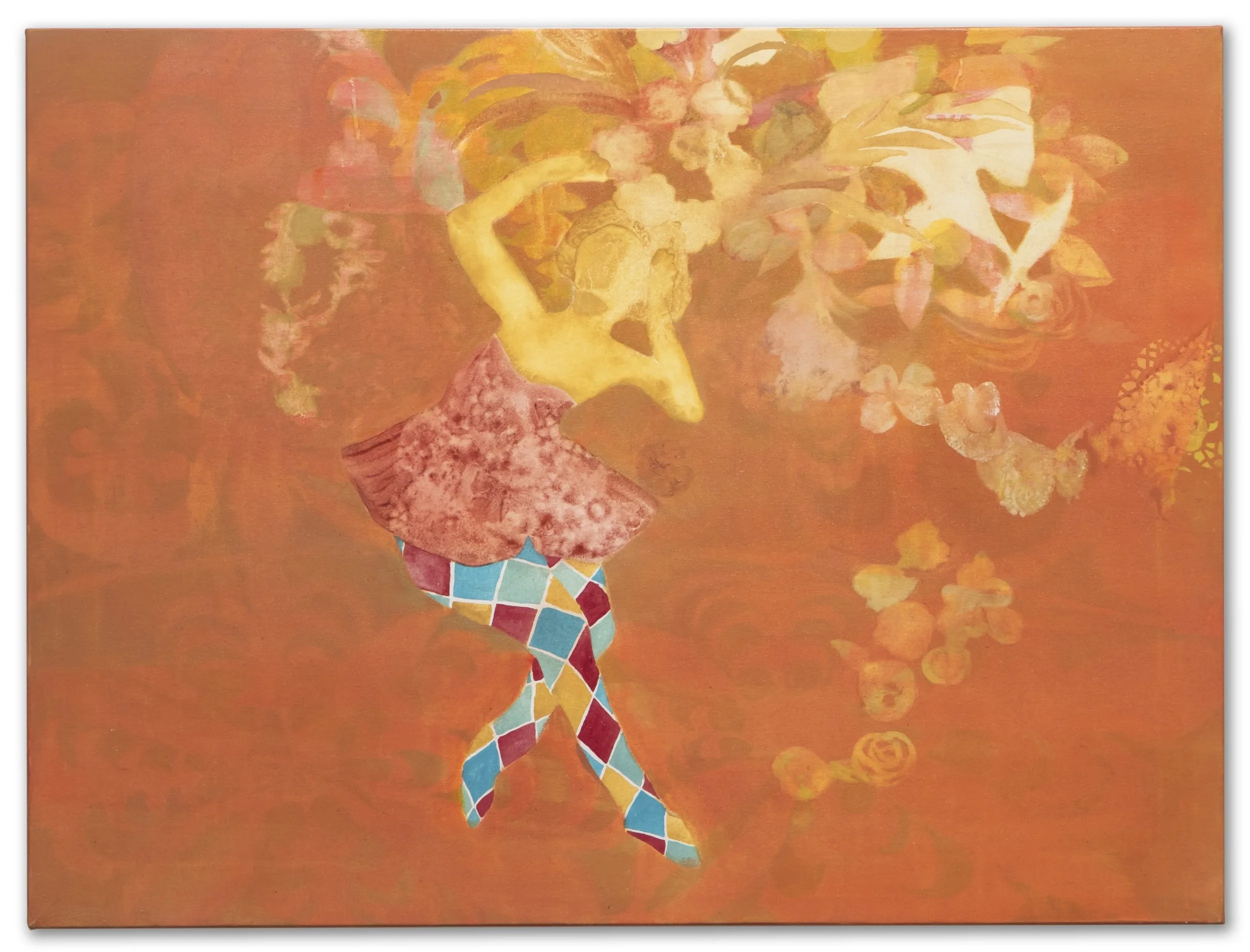 Francesco Casati,  Floralia , 2024, tecnica mista su tela, 60 x 80 cm