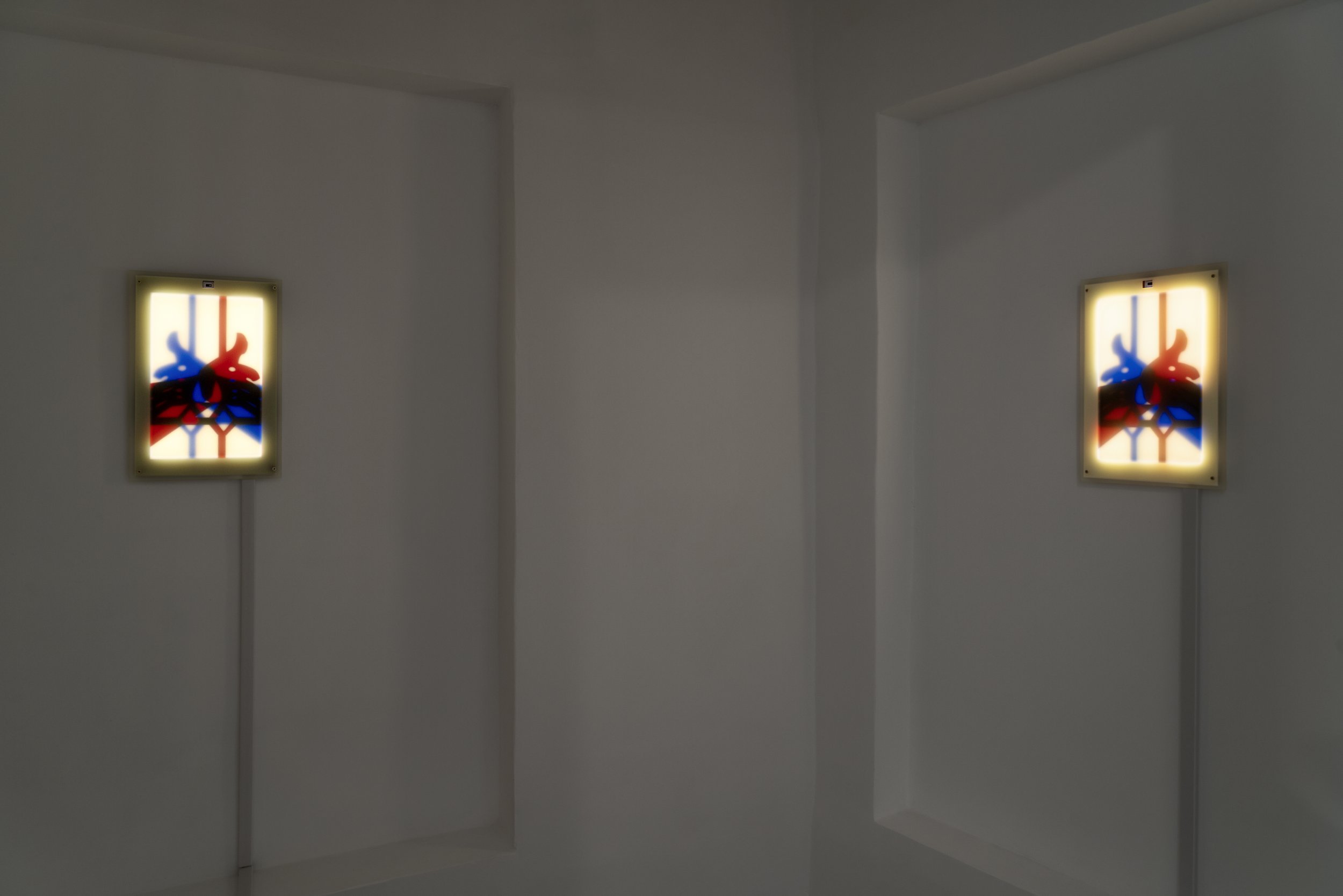 Solistes, 2026, pannelli LED, taglio laser su plexiglas