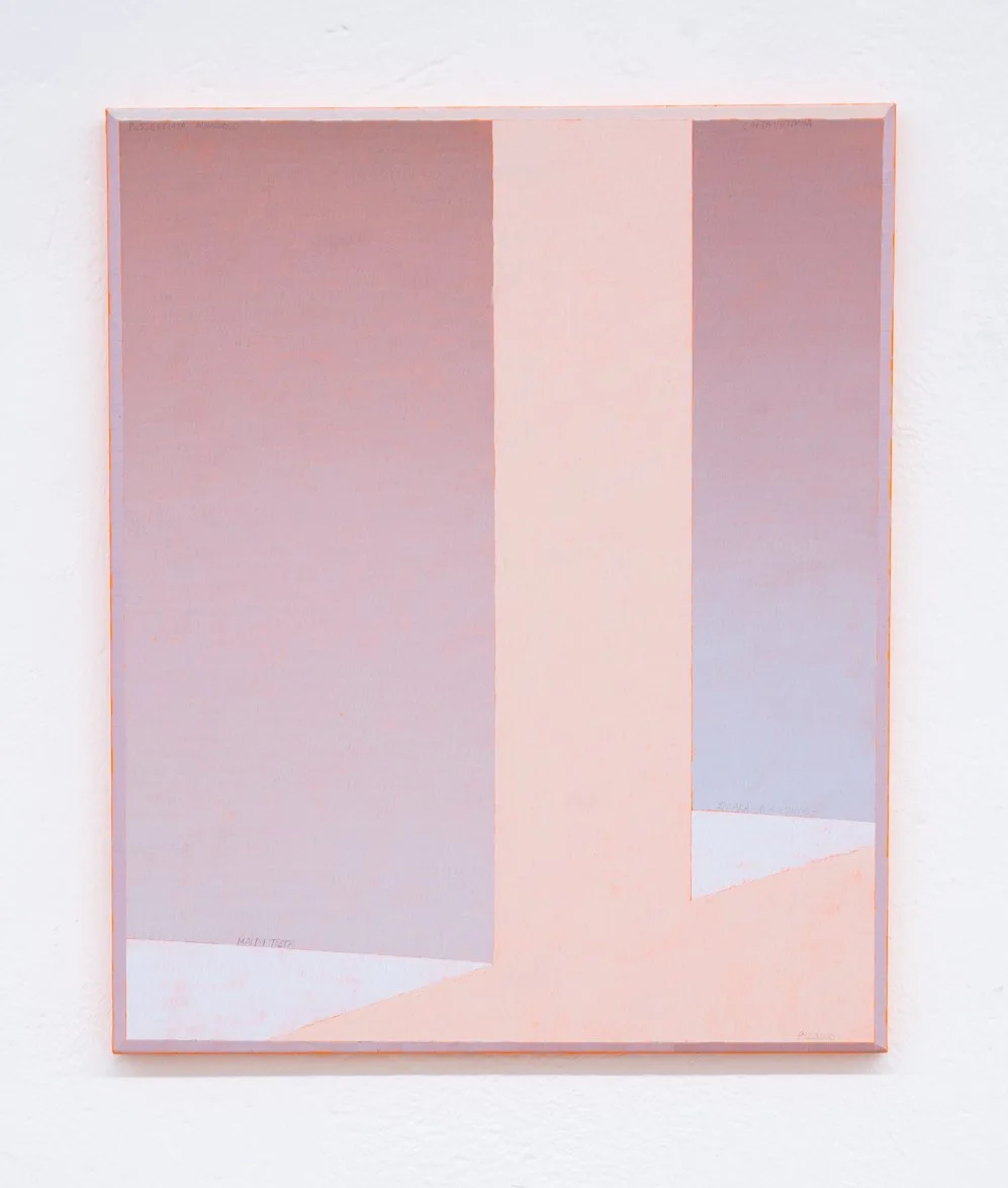 Passeggiata d'inverno, 2023, olio su tela, 60×50 cm