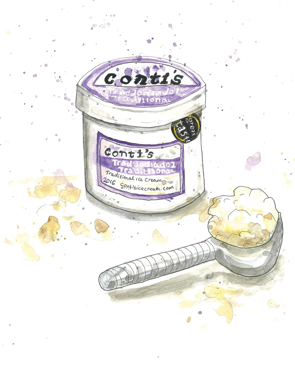 Conti's Ice Cream illustration