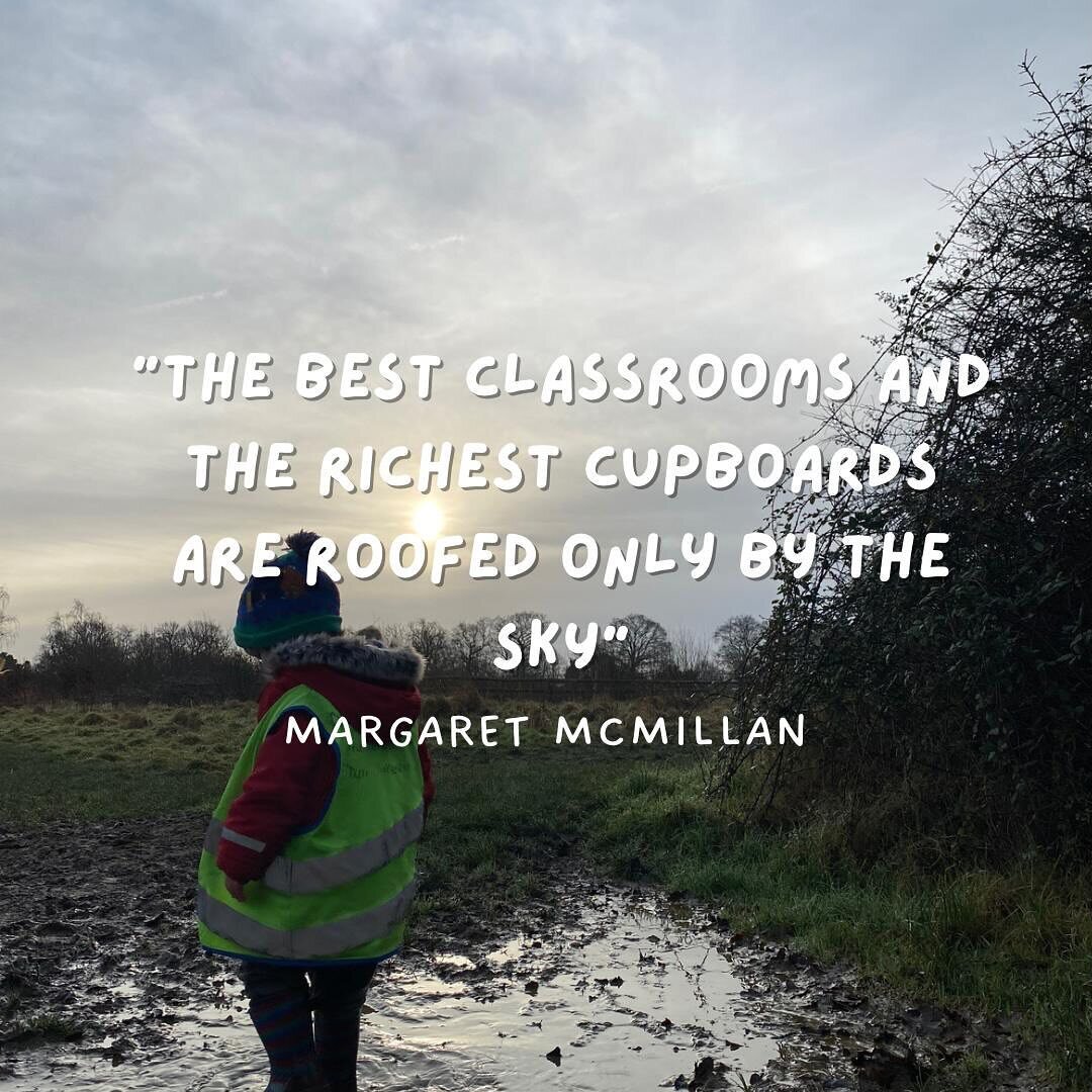 Our favourite place to be 🌳 #outdoorlearningquotes #margaretmcmillan #earlychildhoodeducation #earlyyearseducation #earlyyears #natureliving #outdoorlearning #playingoutside