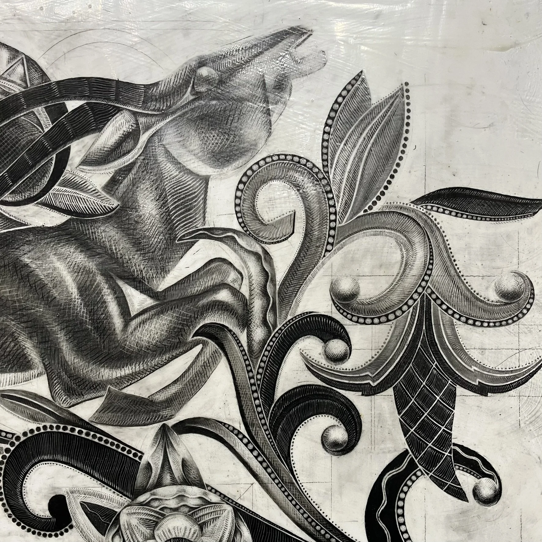 Antelope in the Garden Detail