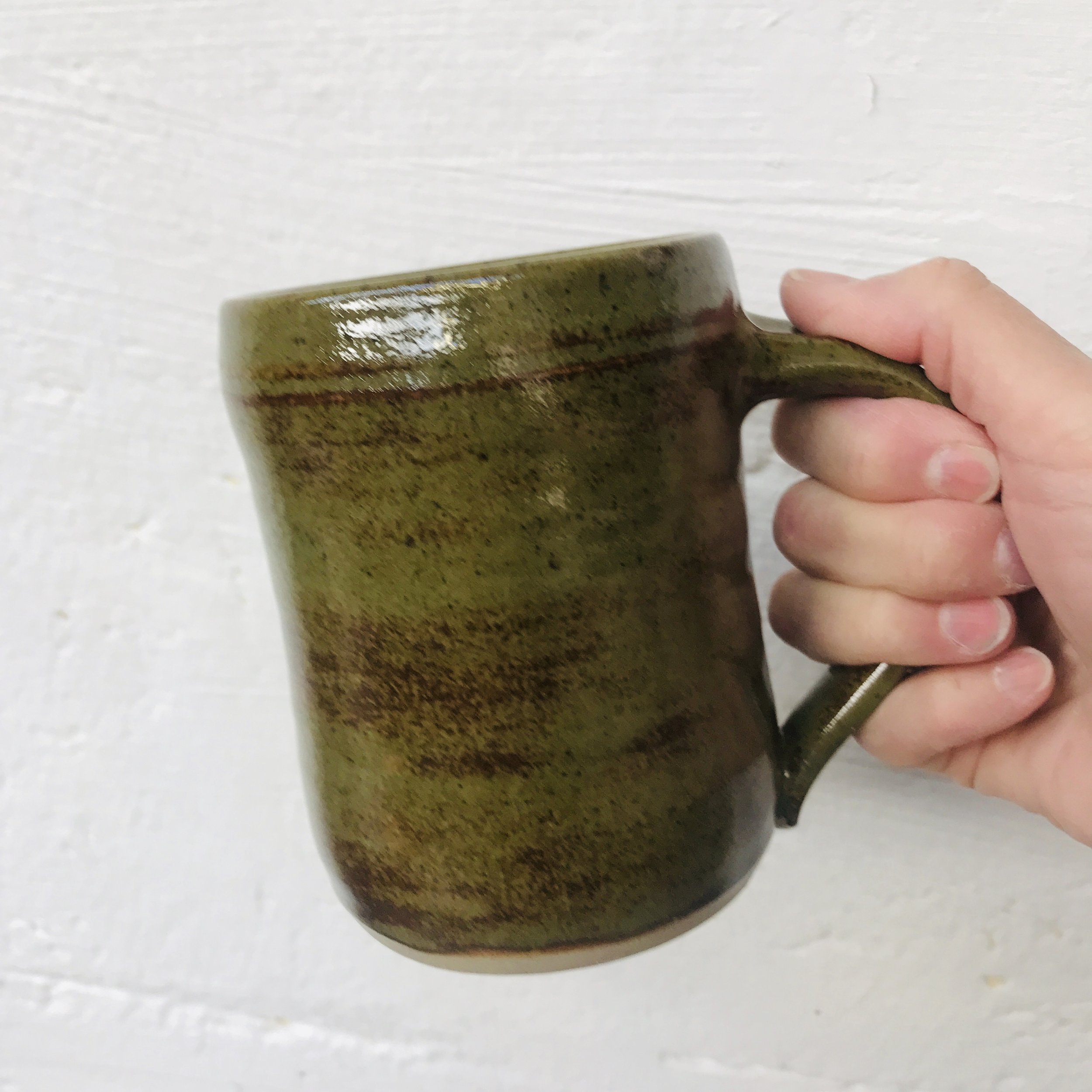 Forest Green Pottery Mug 