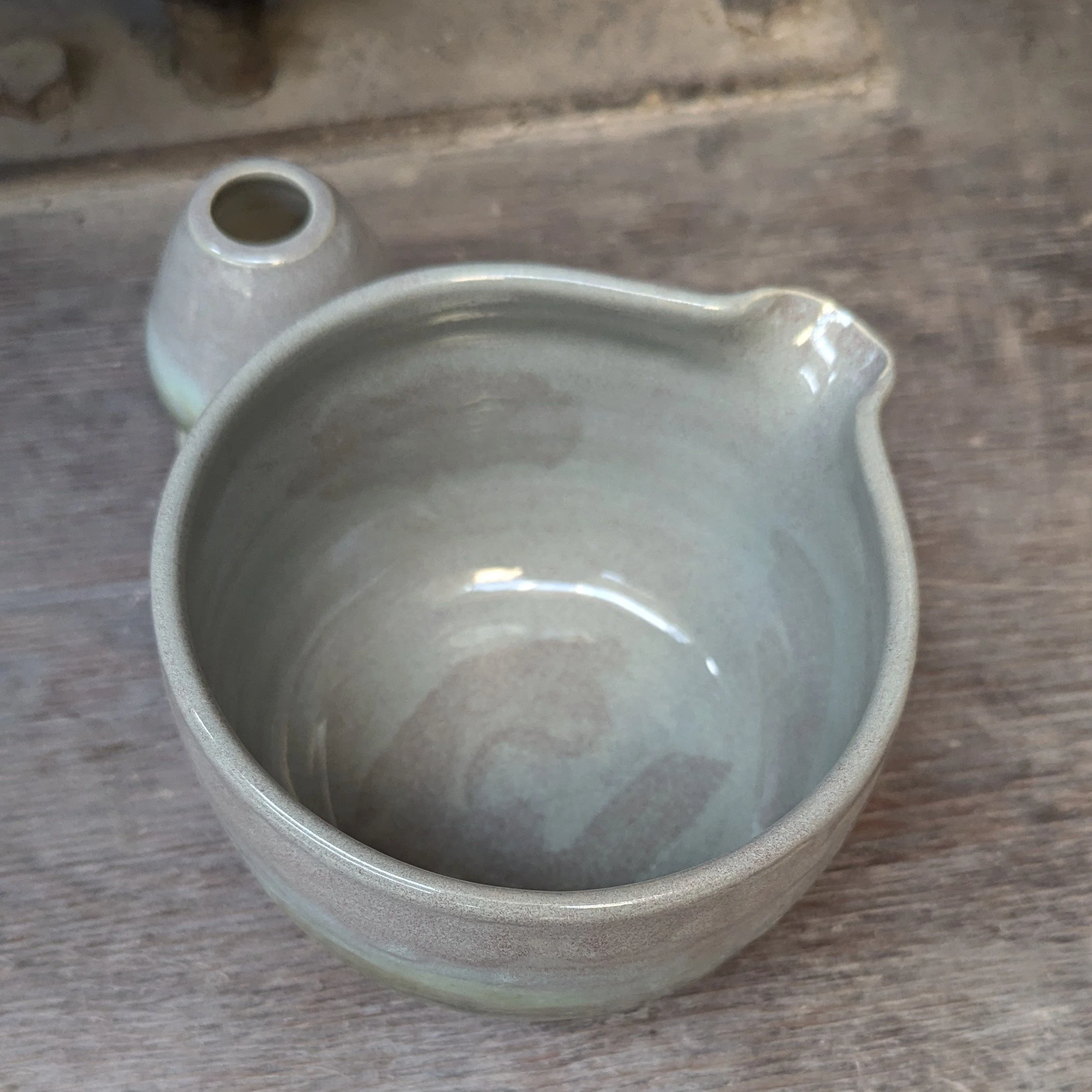 Pottery Matcha Set, Matcha bowl, Matcha whisk holder, chasen stand, ceramic pouring bowl, serving bowl handmade, mixing bowl with spout