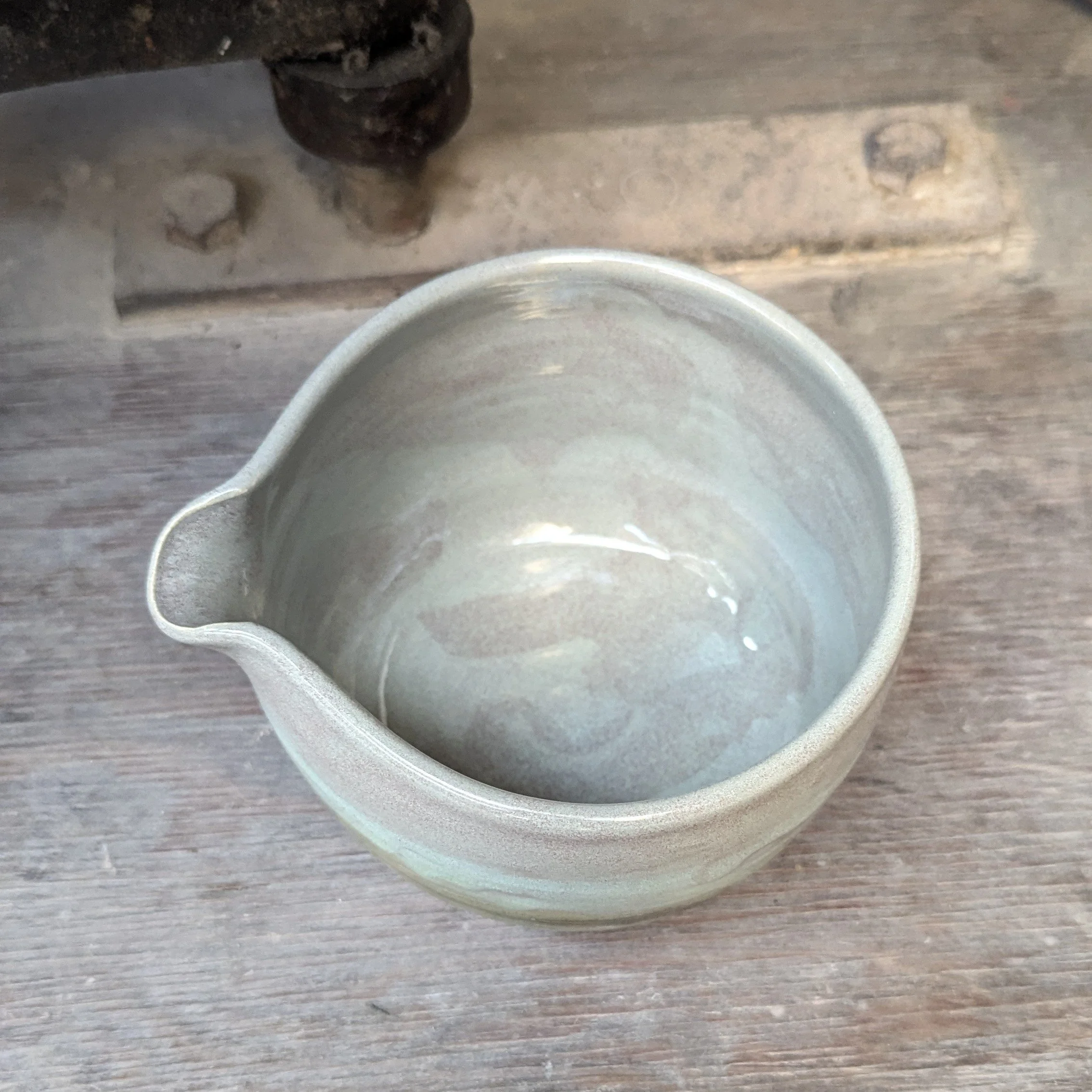 Pottery Matcha Set, Matcha bowl, Matcha whisk holder, chasen stand, ceramic pouring bowl, serving bowl handmade, mixing bowl with spout