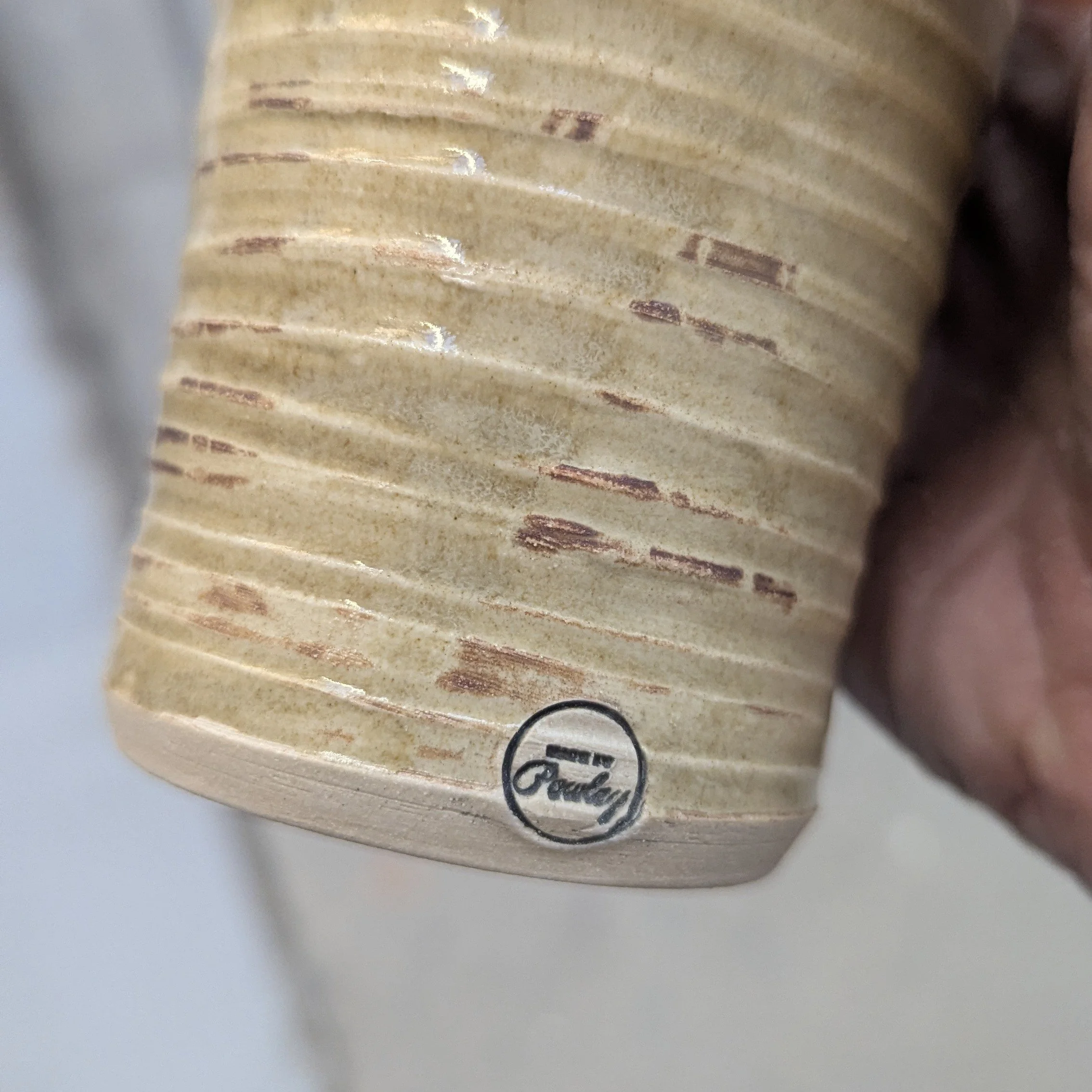 Oil dispenser with spout pottery