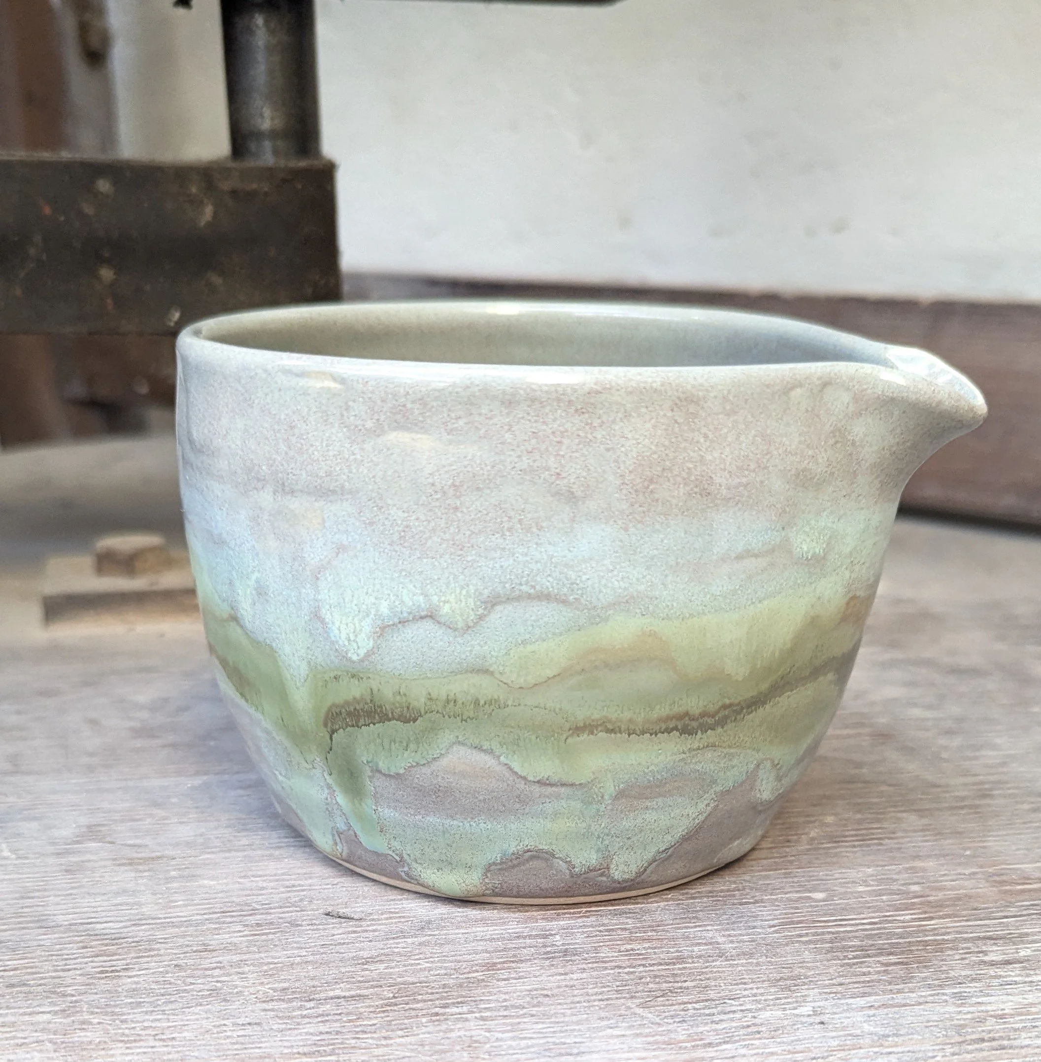 Pottery Matcha Set, Matcha bowl, Matcha whisk holder, chasen stand, ceramic pouring bowl, serving bowl handmade, mixing bowl with spout