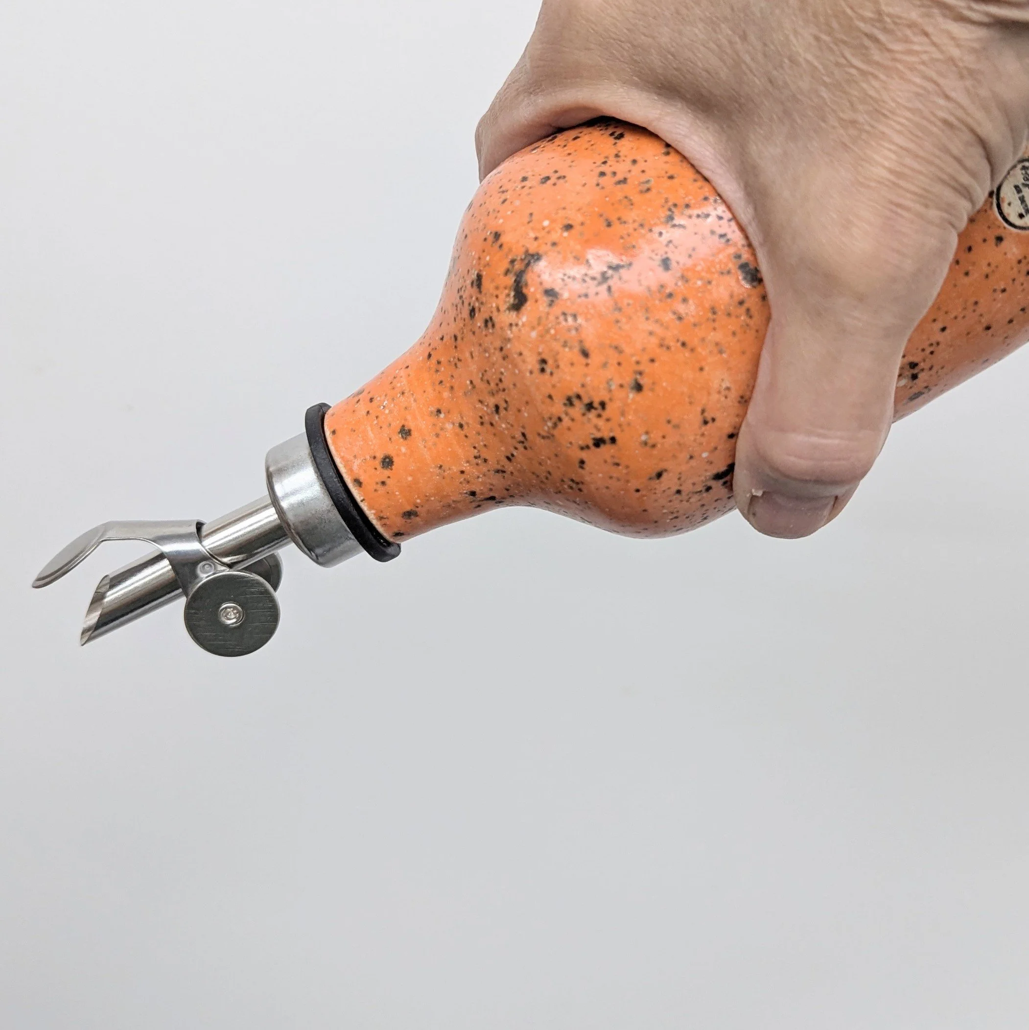 Pottery Oil Bottle Orange