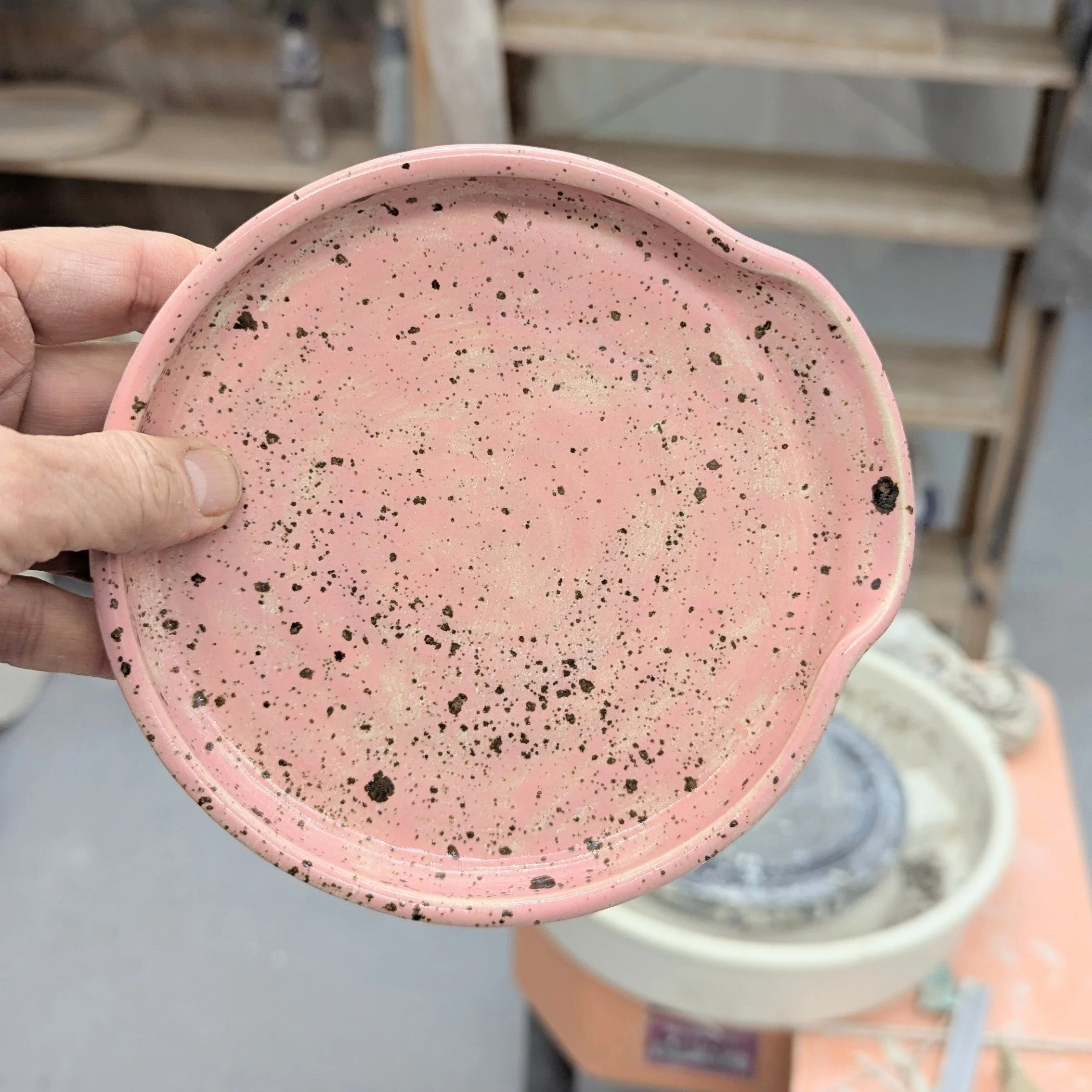 Large Pottery Spoon Rest Soap Dish