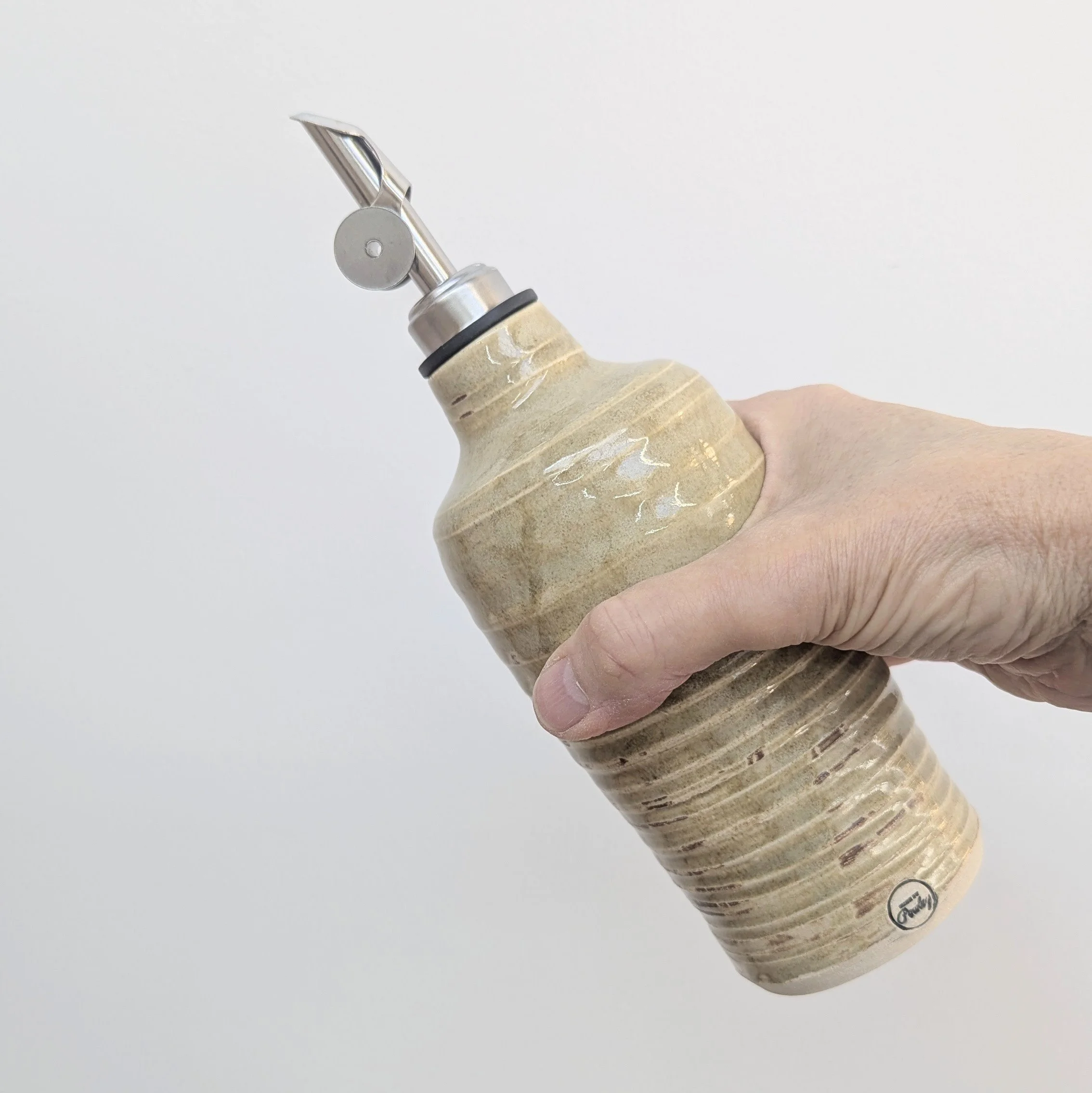 Pottery Olive Oil Bottle