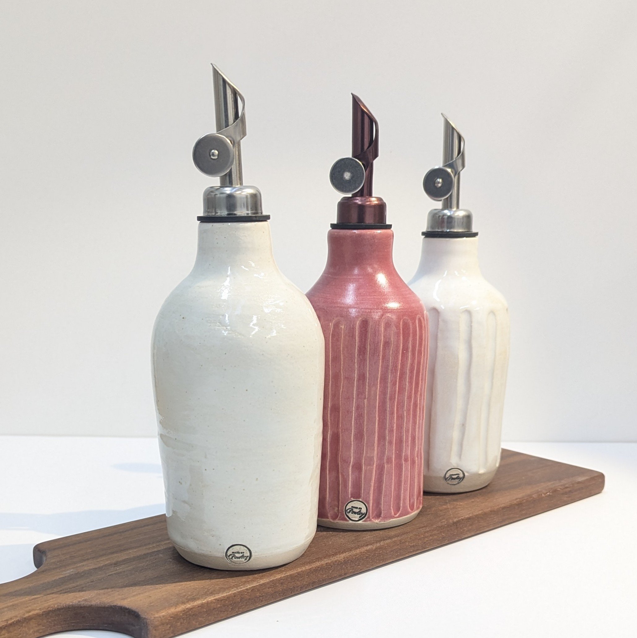 Ceramic oil bottle handmade