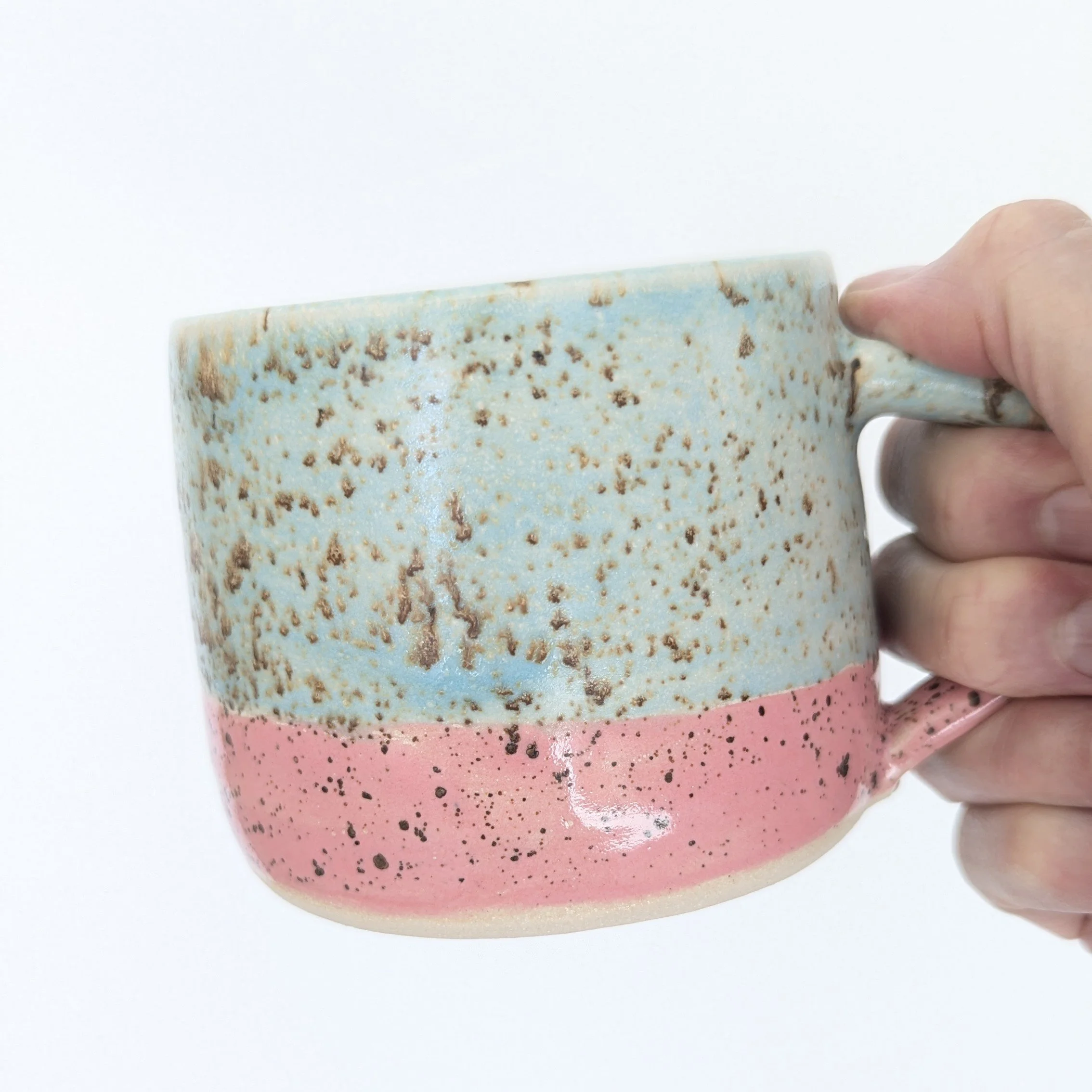 Handmade pottery canister mug