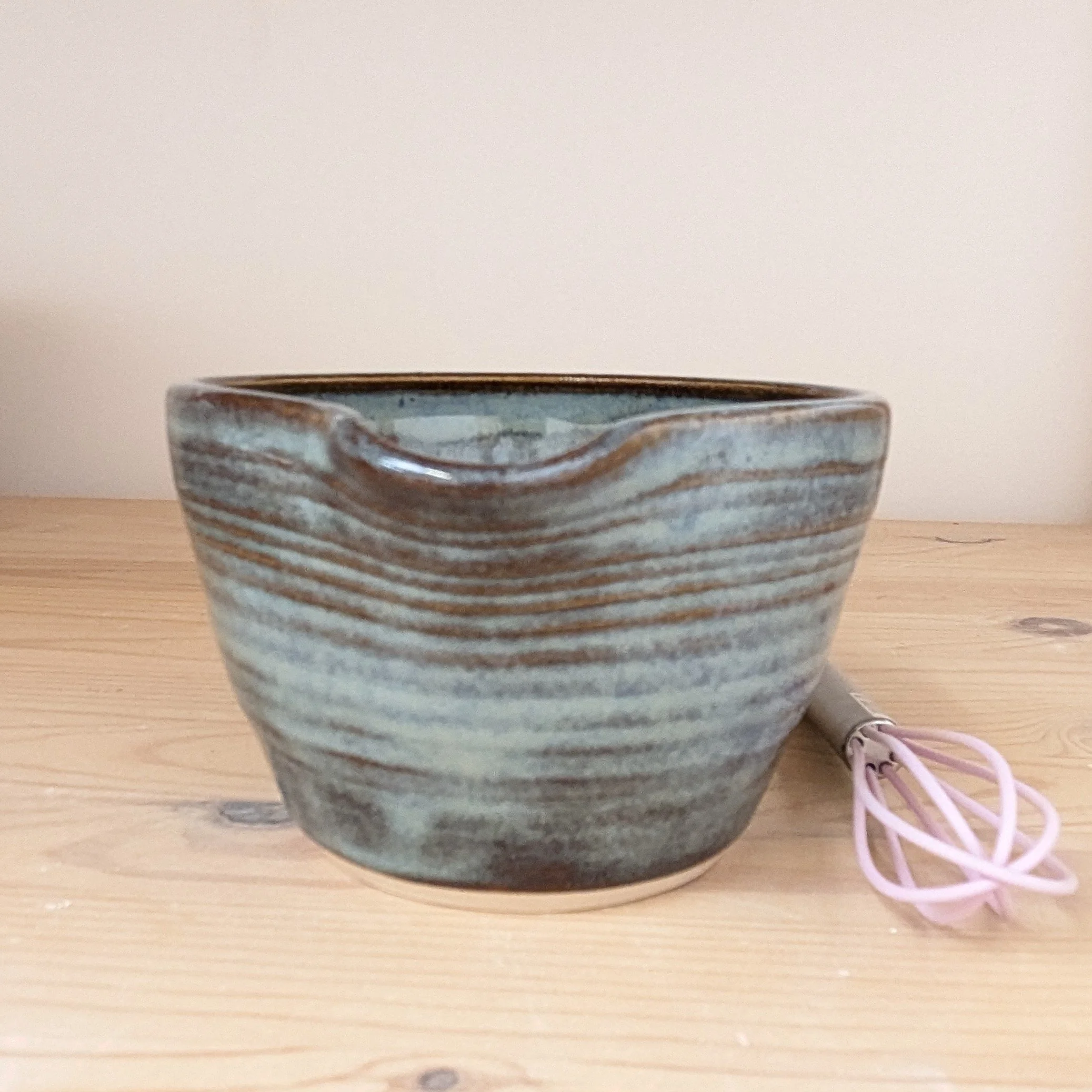 Pottery Bowl with spout small
