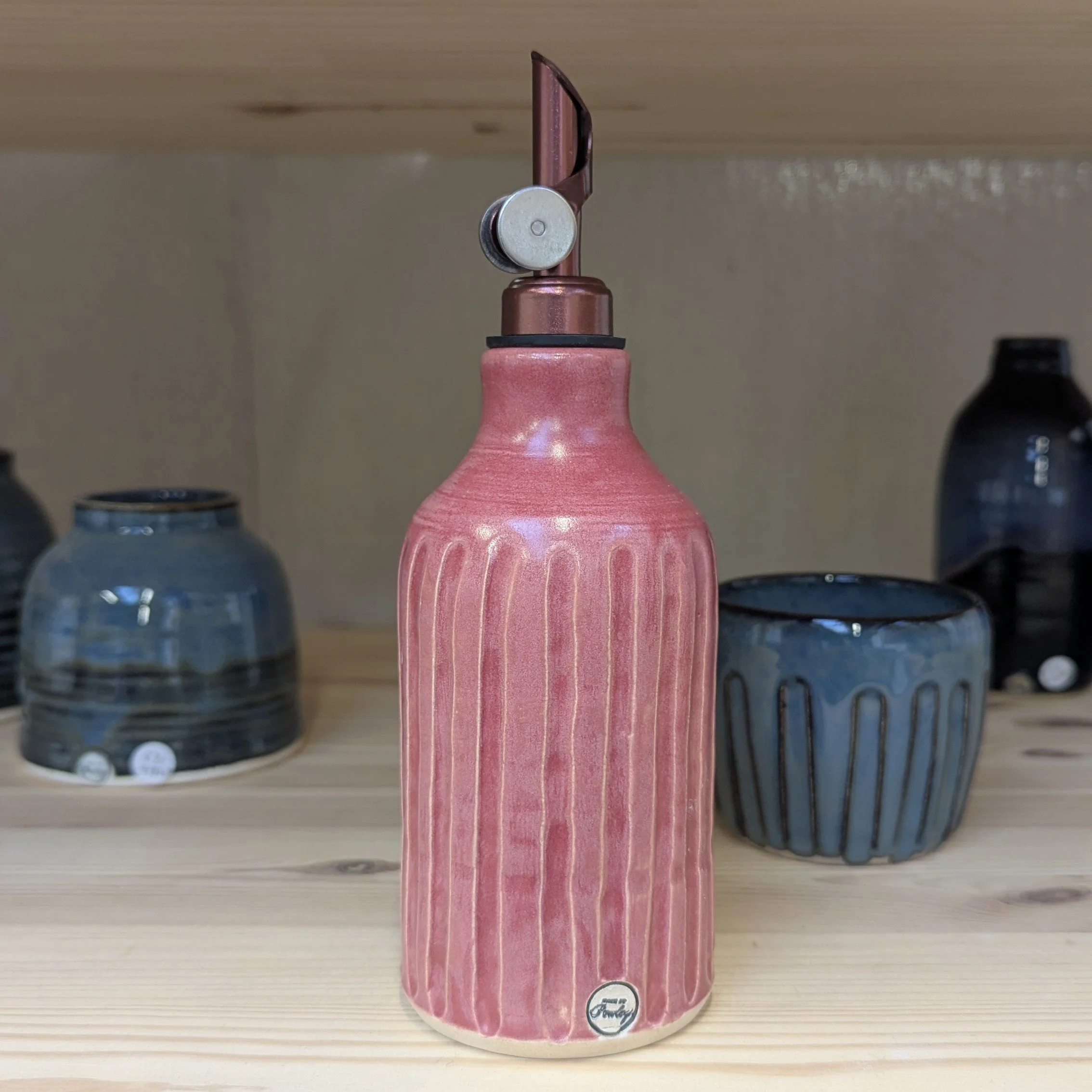 Pottery Olive Oil Bottle with spout