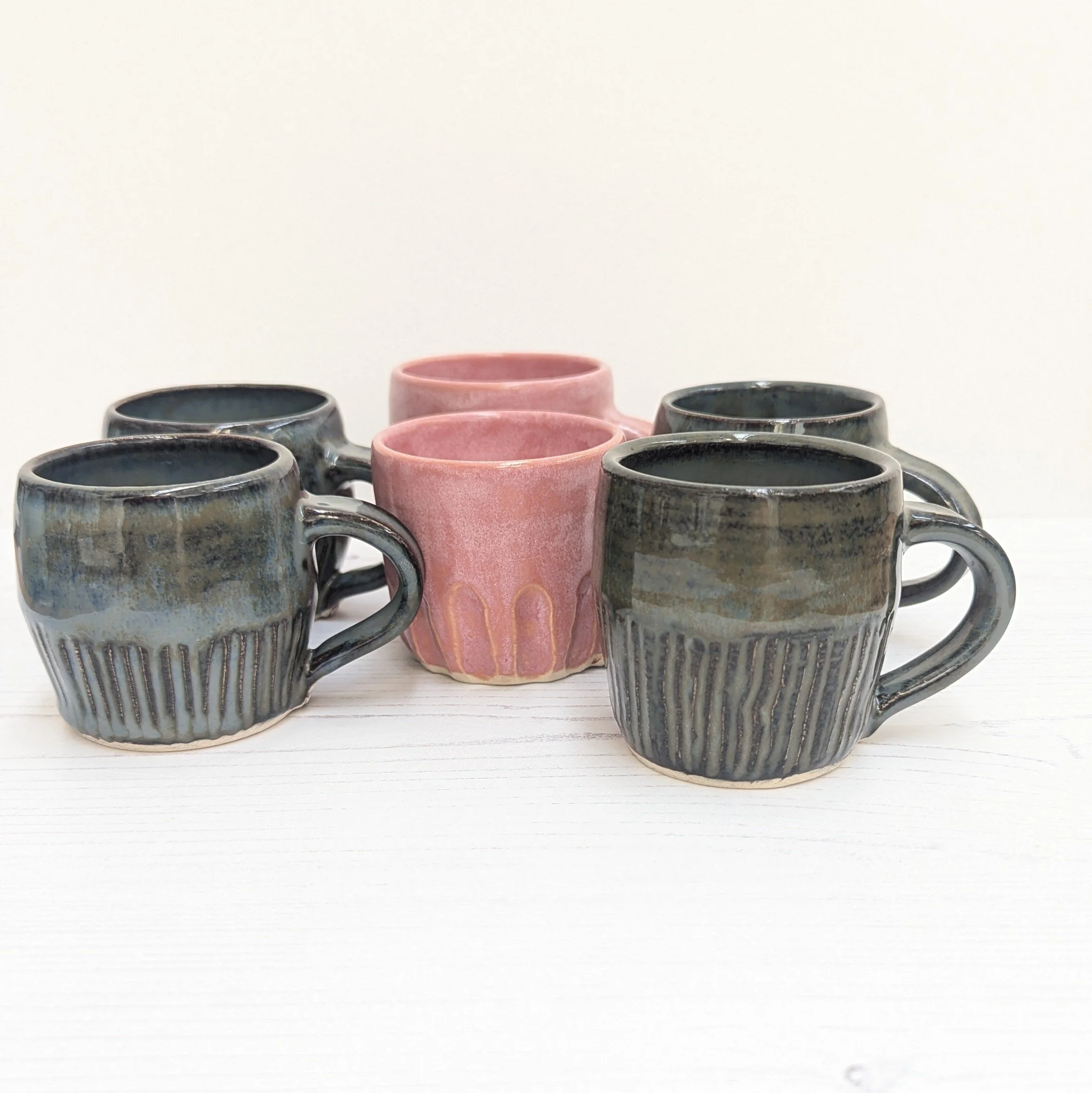 Pair of espresso mugs pink